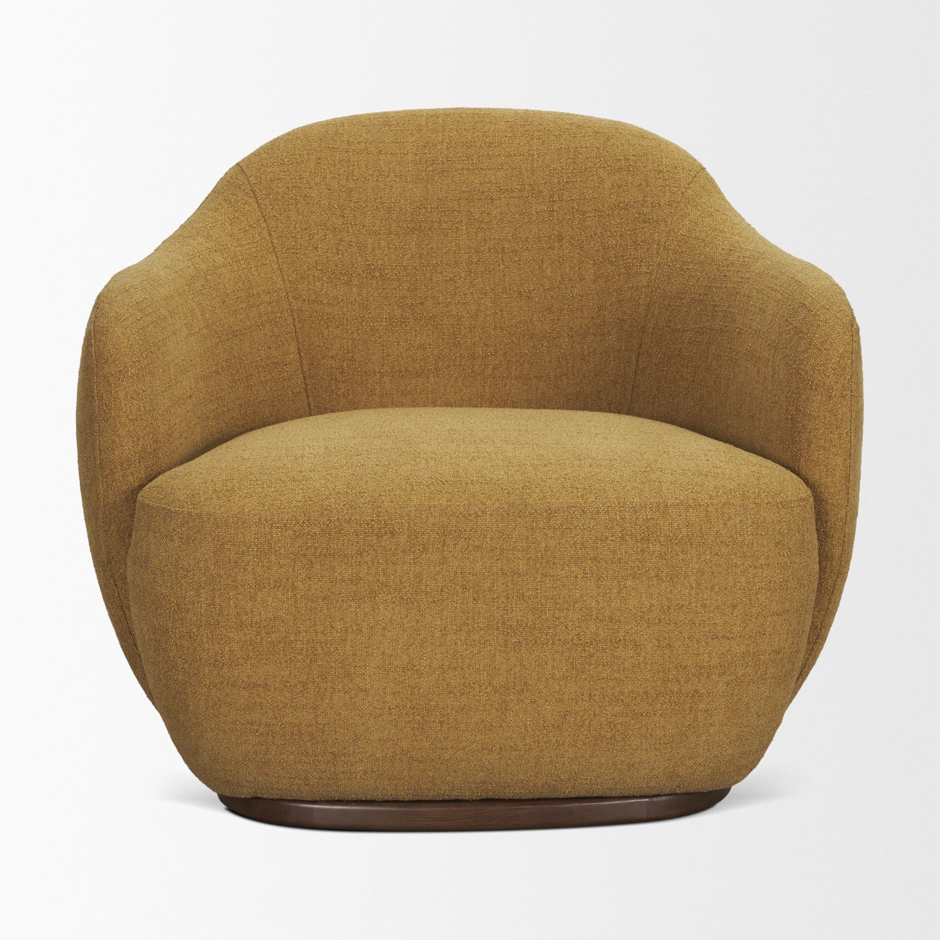 Hudson Mustard Fabric Upholstered Swivel Chair — product photograph