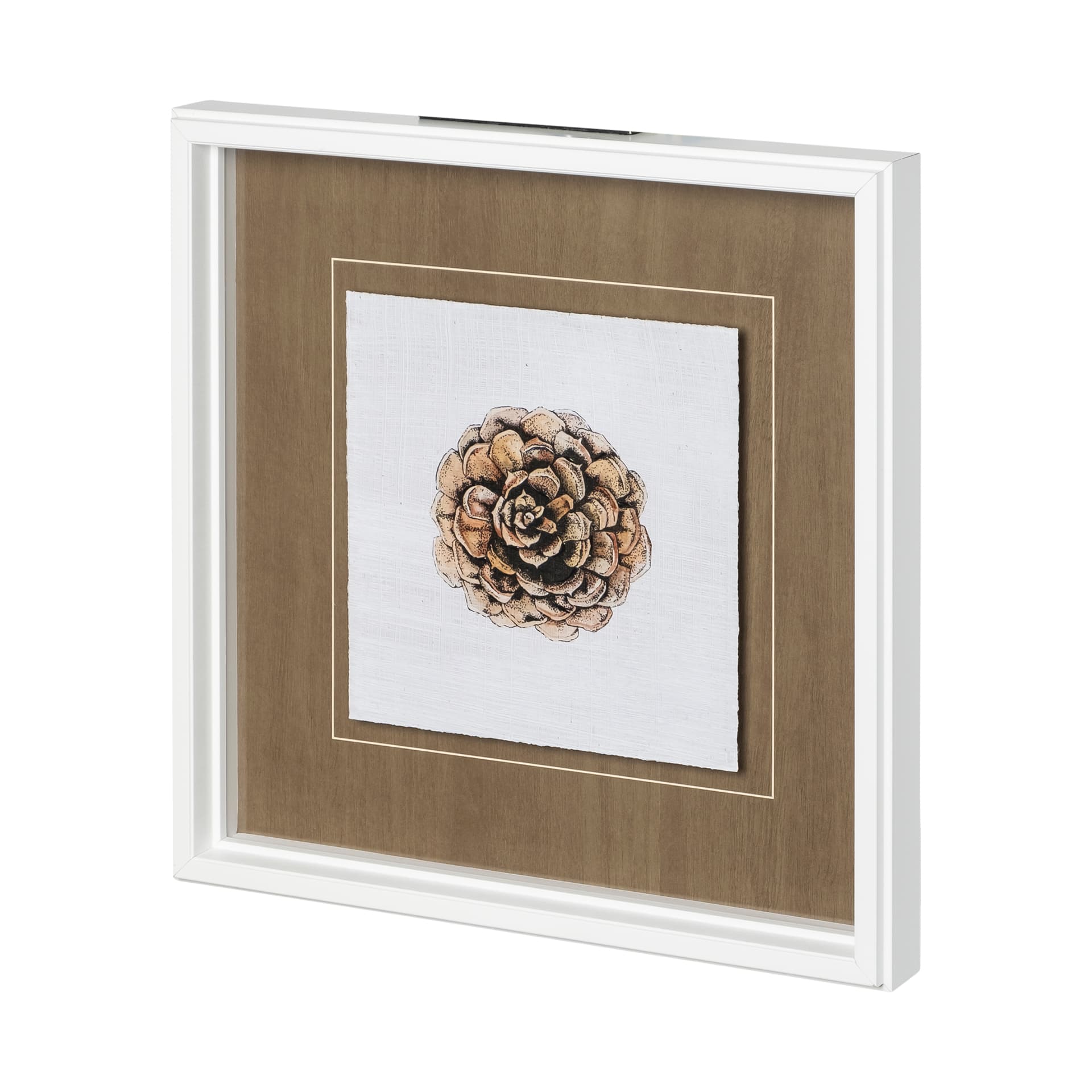 Unknown by Marie a Hand Embellished Textured Framed Art Print Matted under Glass — product photograph