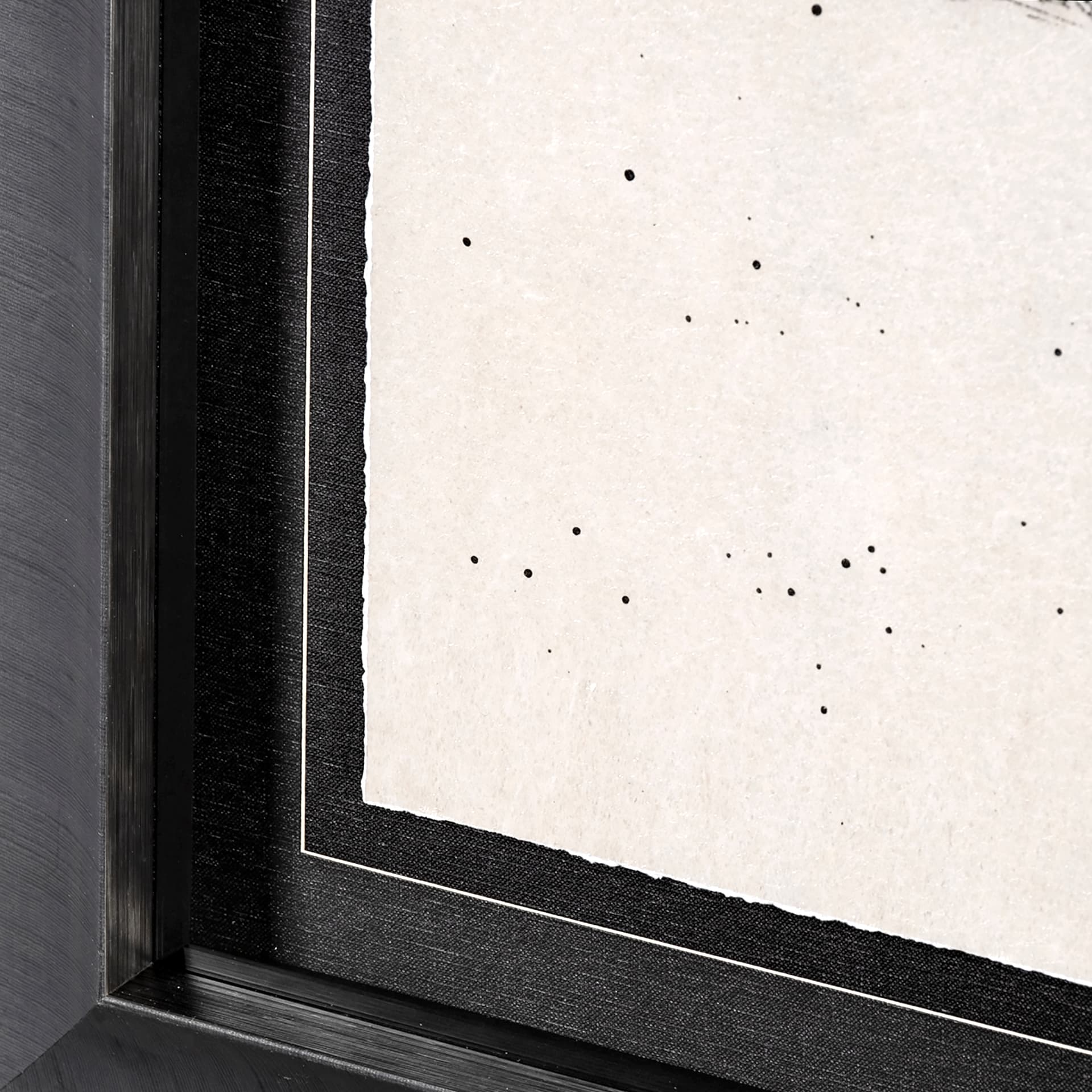 Three is a Crowd II by Mercana Studio Hand Embellished Textured Framed Art Print Matted under Glass — product photograph