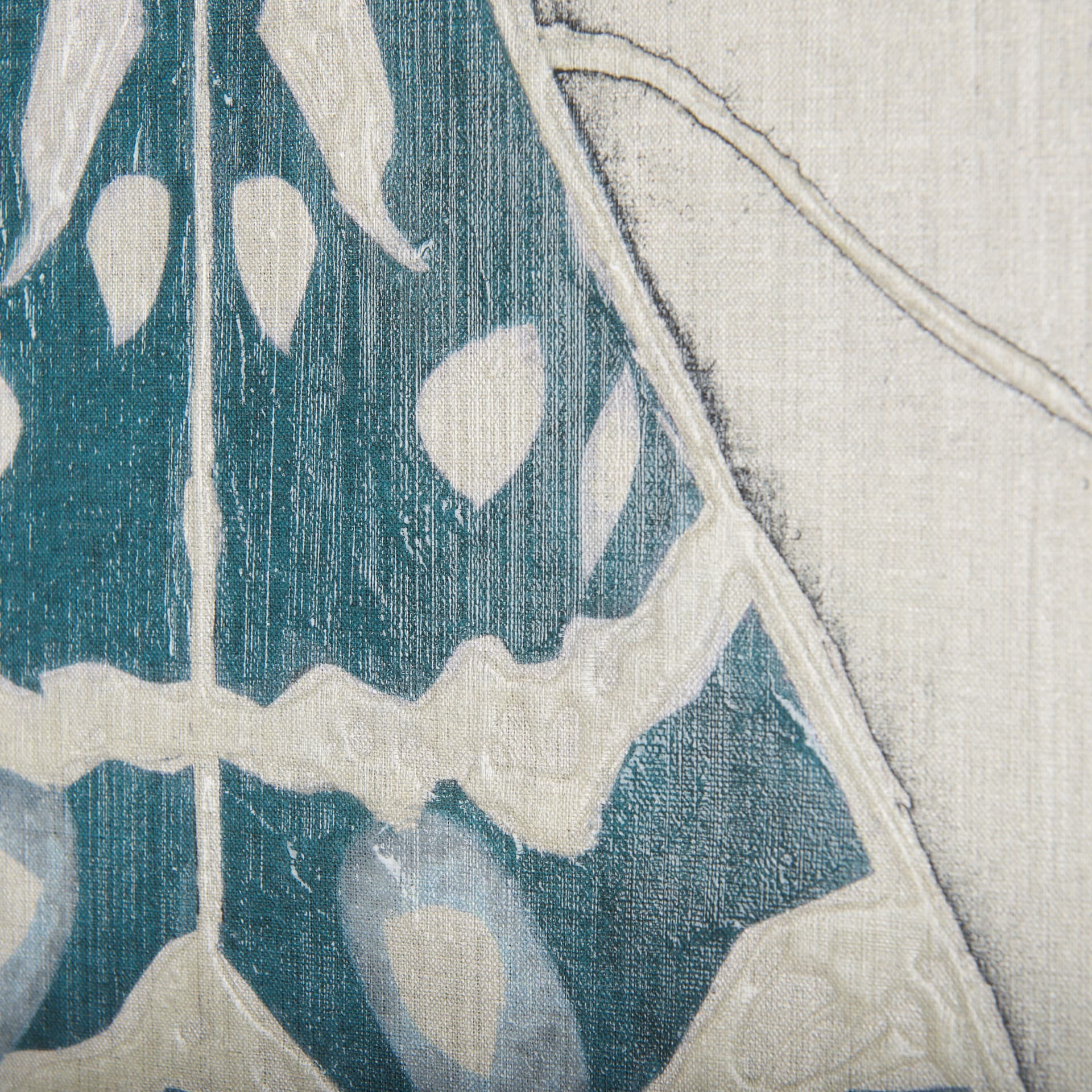 Moth Blue III by Mercana Studio a Hand Embellished Textured Canvas — product photograph