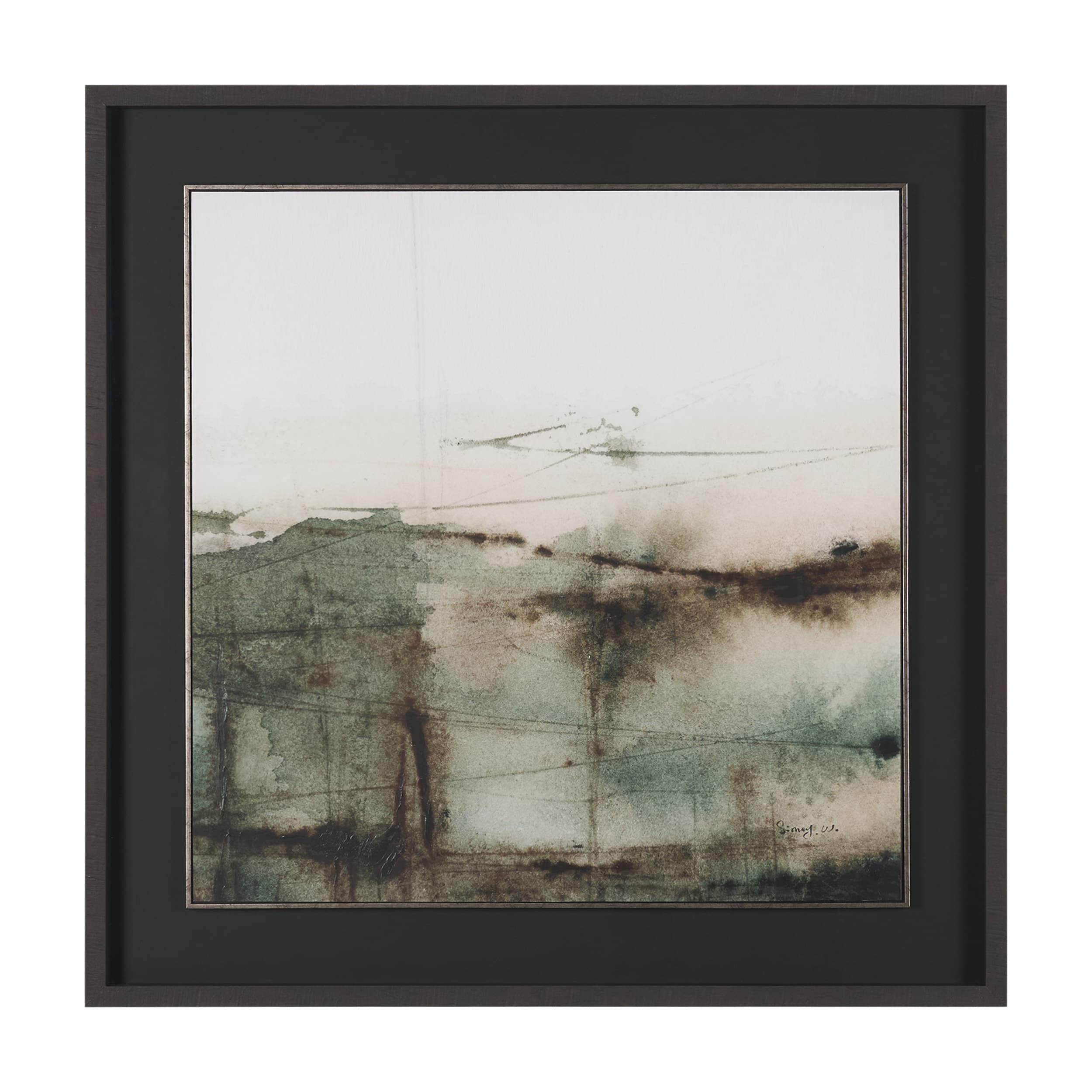 Watercolor Dreamscape II by Mercana Studio Hand Embelished Framed Artwork Matted under Glass — product photograph
