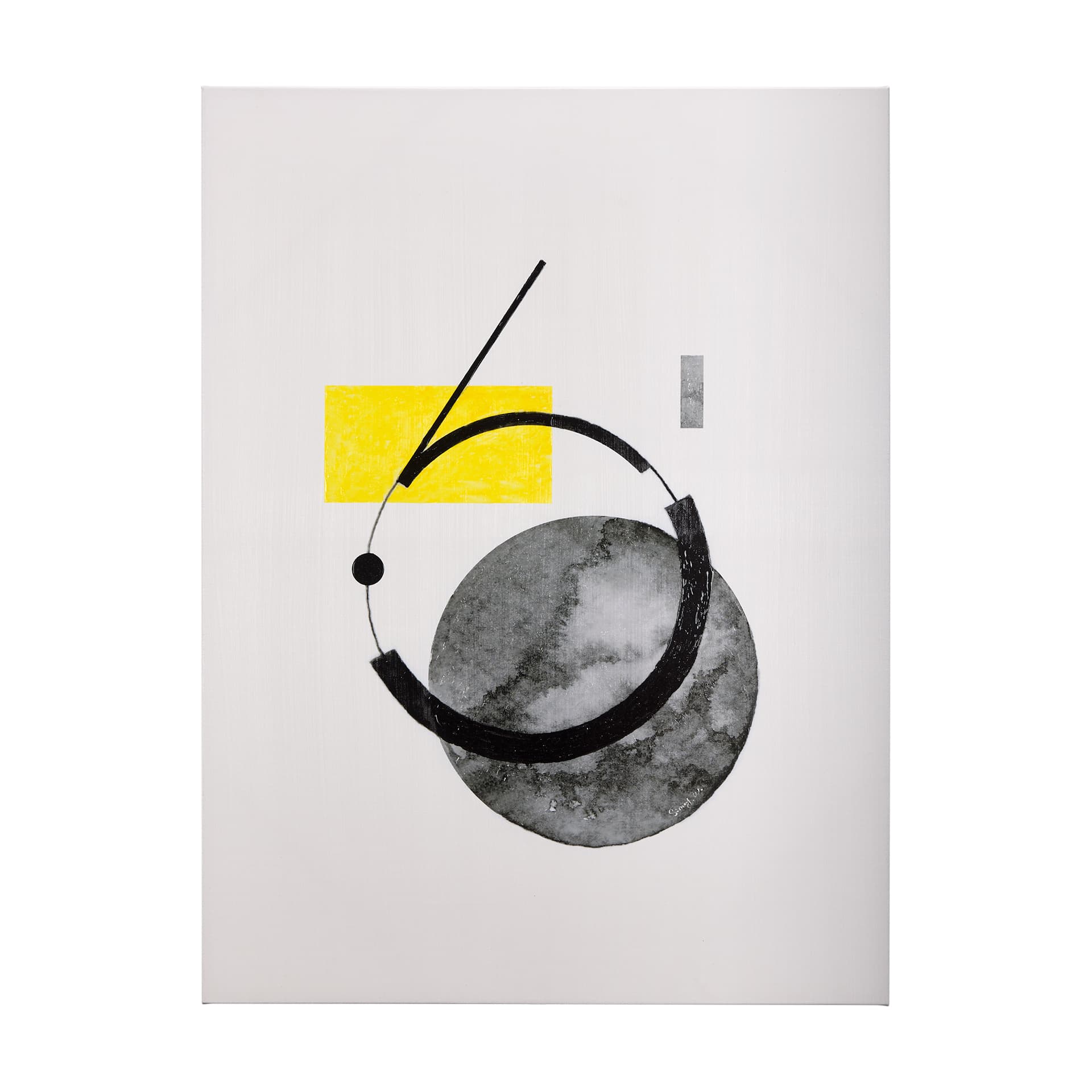 Numbers VI by Mercana Studio a Hand Embellished Textured Canvas — product photograph