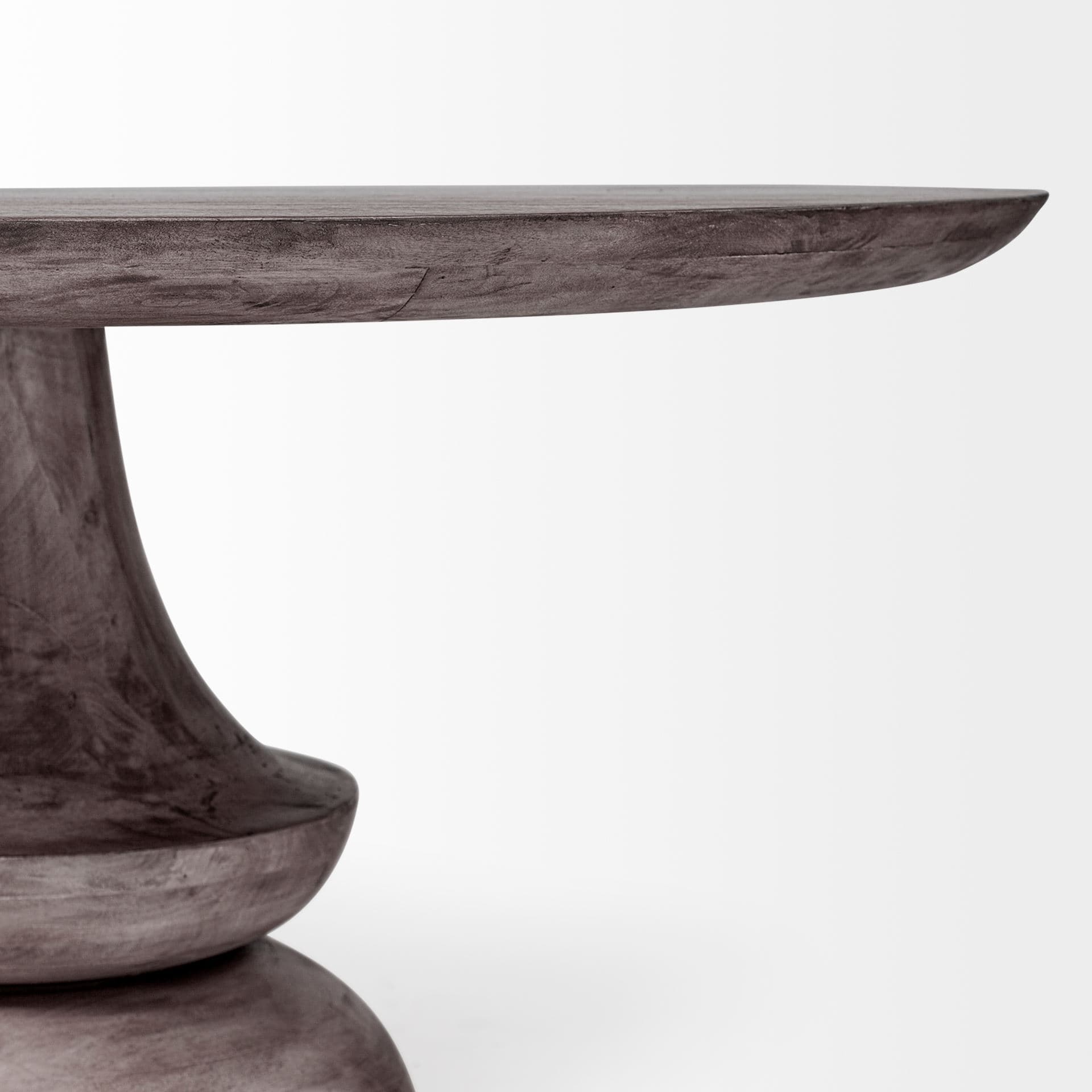 Crossman 60" Round Pedestal Dining Table | Modern | Dark Brown/Gray Wood | Seats 6 — product photograph