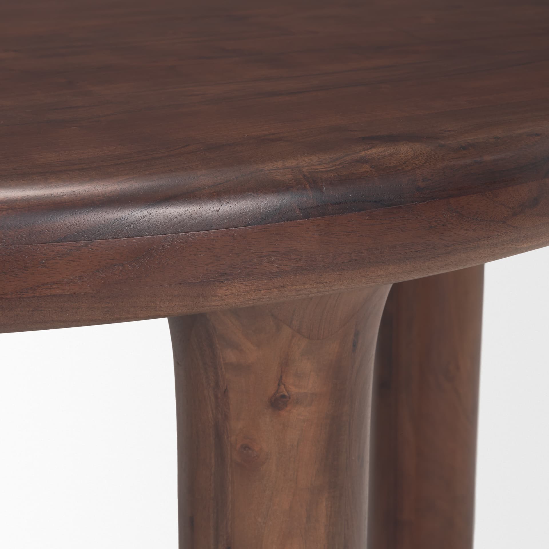 Soma 48" Round Dining Table | Modern | Red Brown Wood | Seats 4 — product photograph
