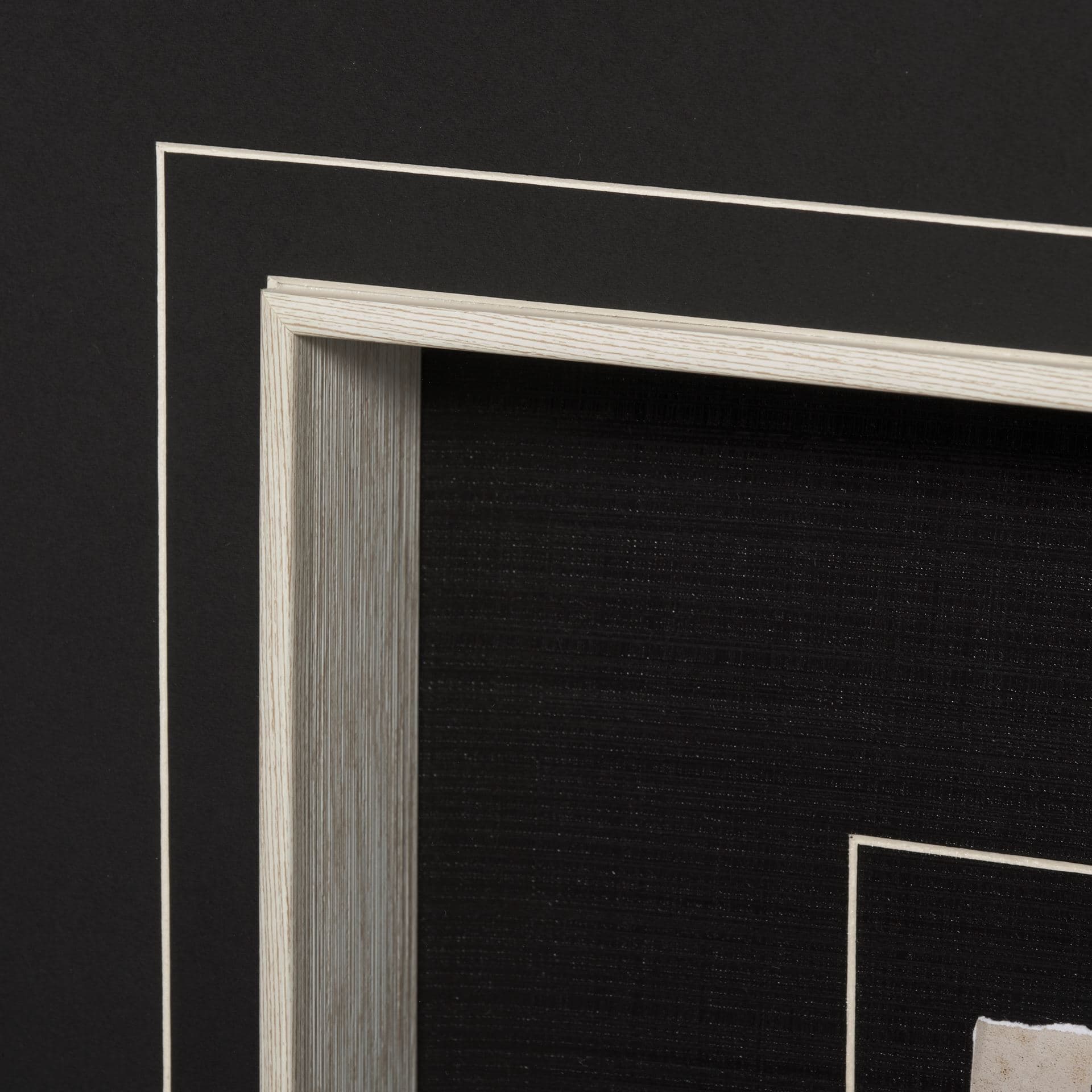 Linocut II by Mercana Studio a Hand Embellished Textured Framed Art Print Matted under Glass — product photograph