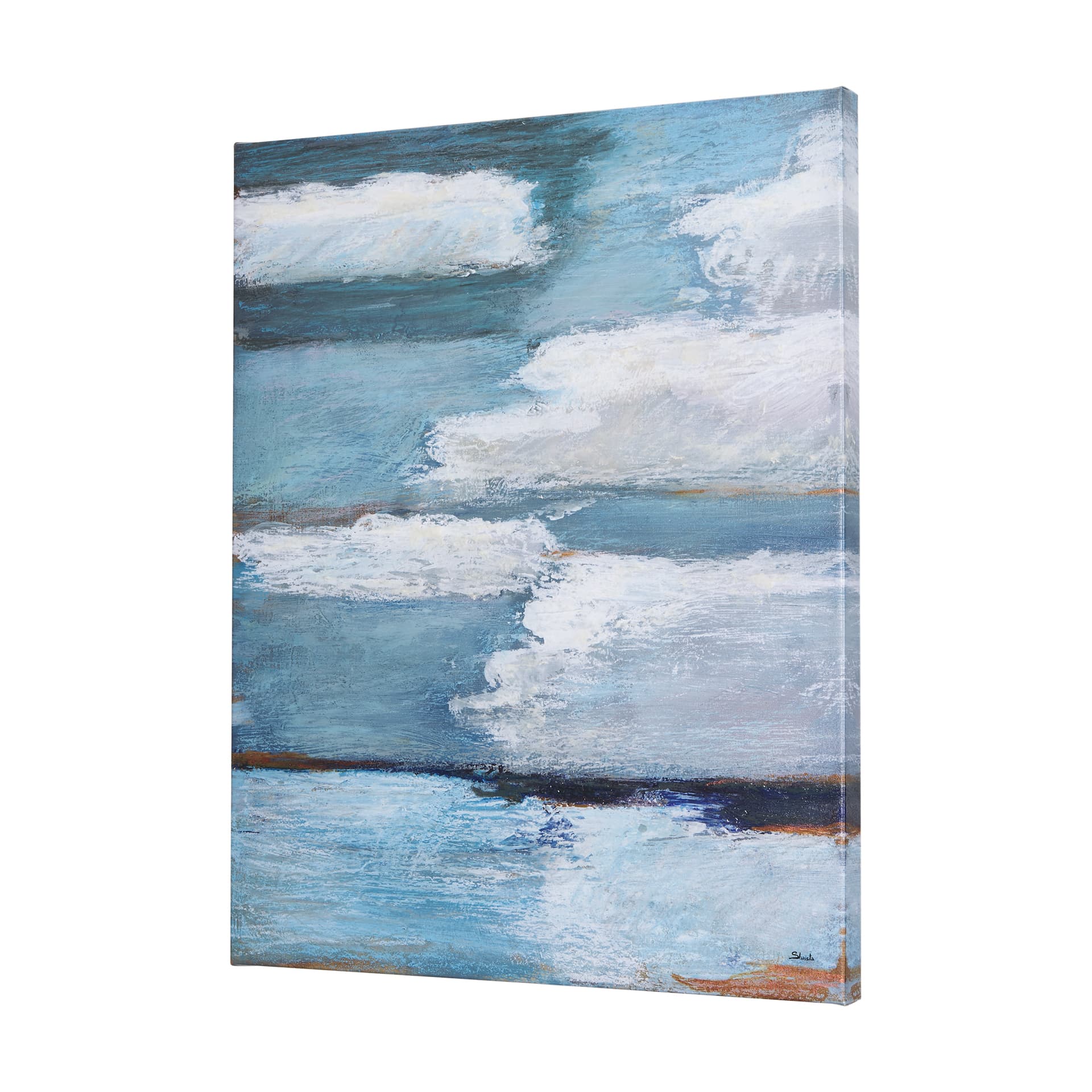 Cloud Bay II by Mercana Studio a Hand Embellished Textured Canvas — product photograph