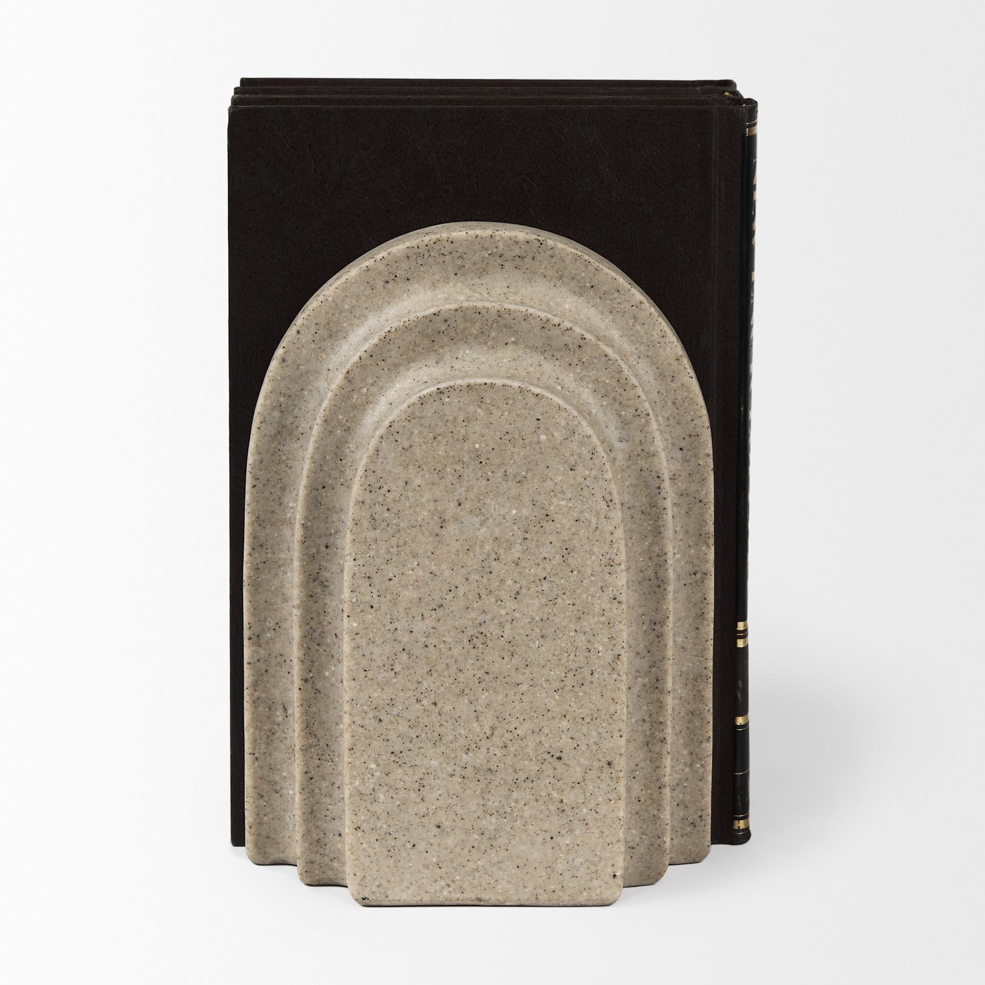 Empire Sandstone Resin Arc Book End Set — product photograph