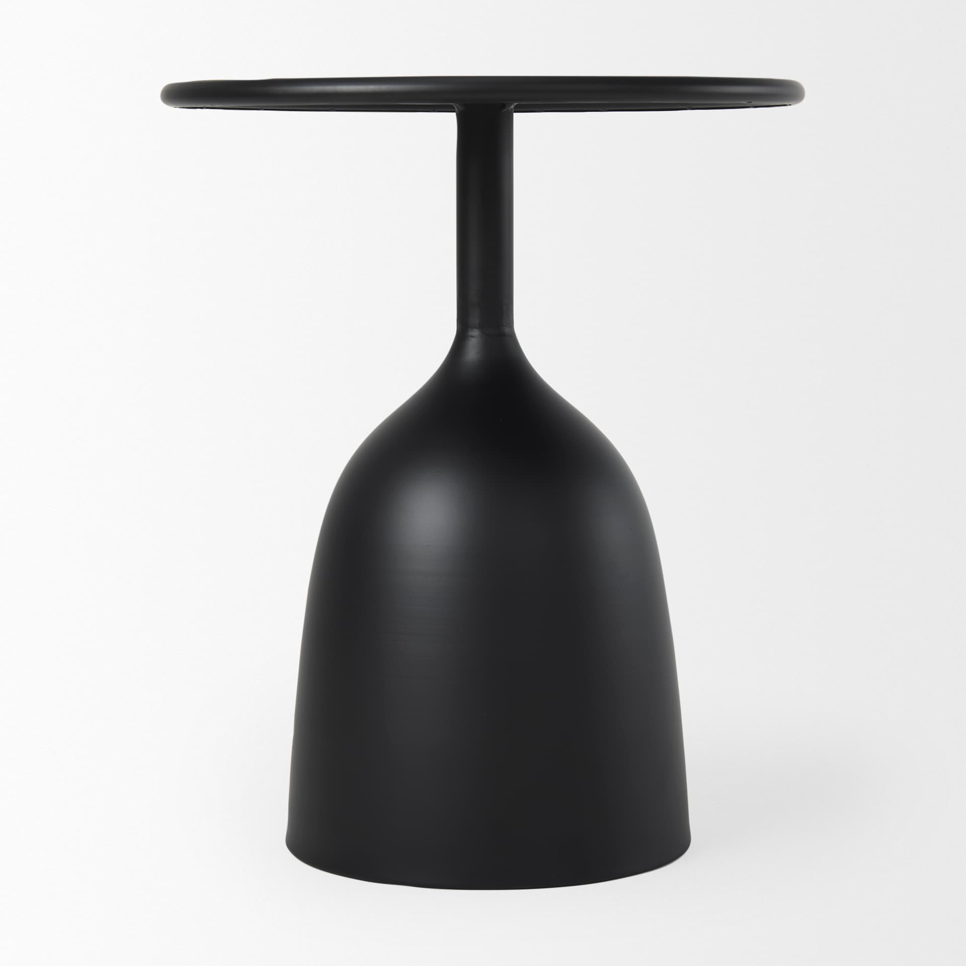 Talulla 16.5L x 16.5W x 19.7H Matte Black Metal Accent Table — product photograph