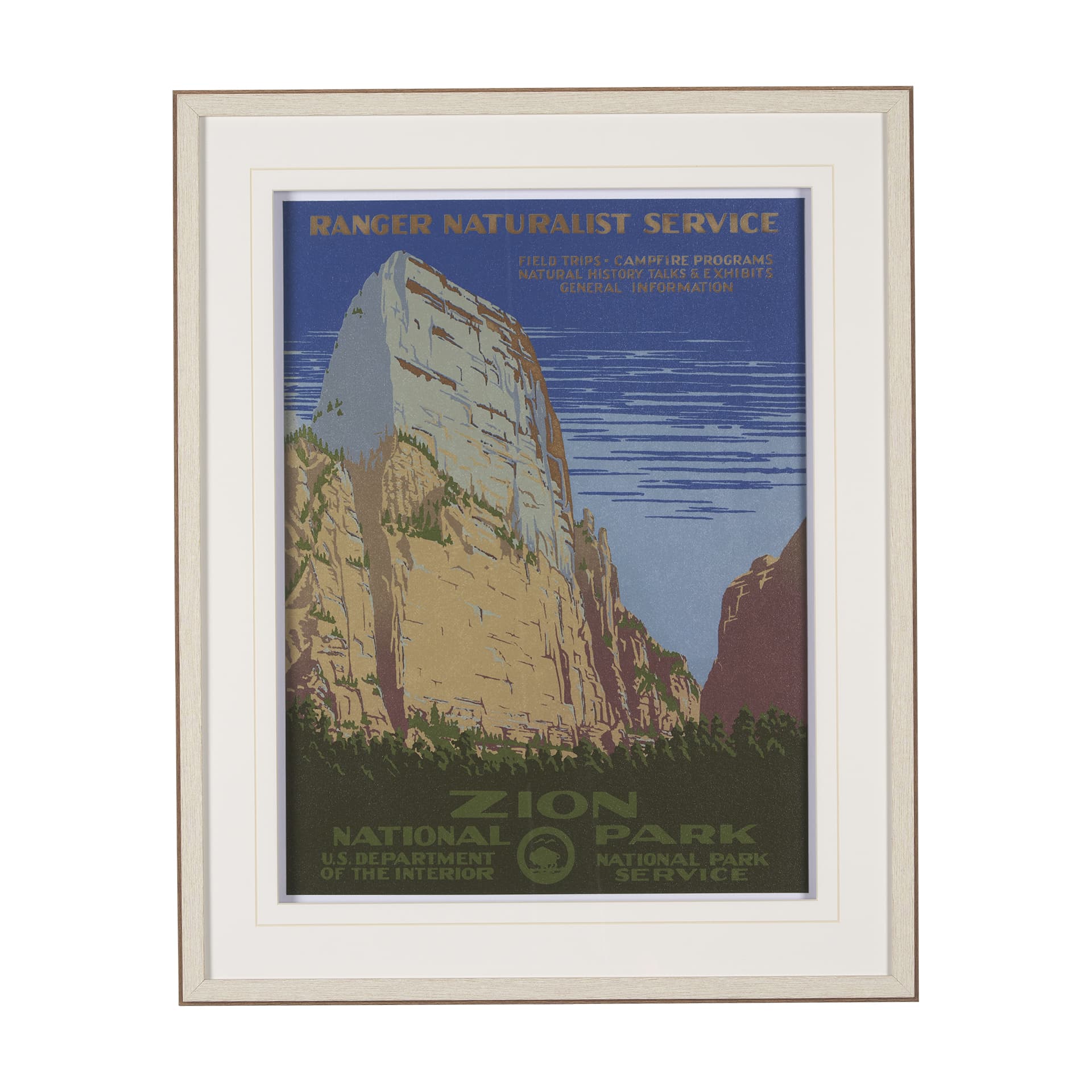 Zion National Park by The Vinatage Collection a Framed Art Print Matted under Glass — product photograph