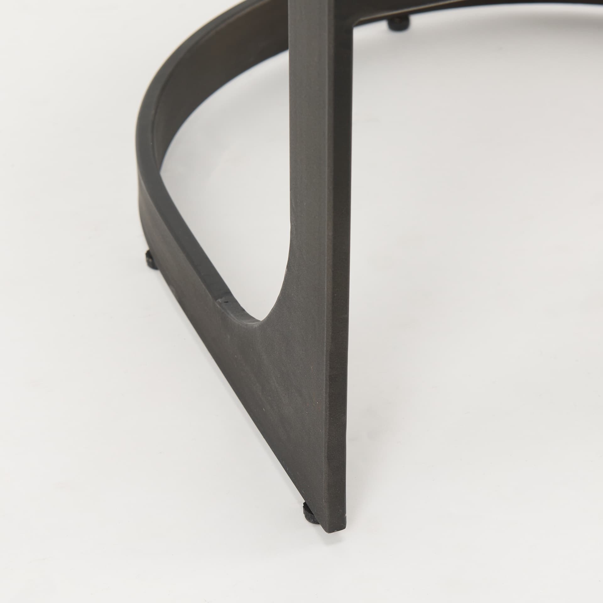 Tyson Backless 27.5in Seat Counter Stool | Brown Leather w/ Metal — product photograph