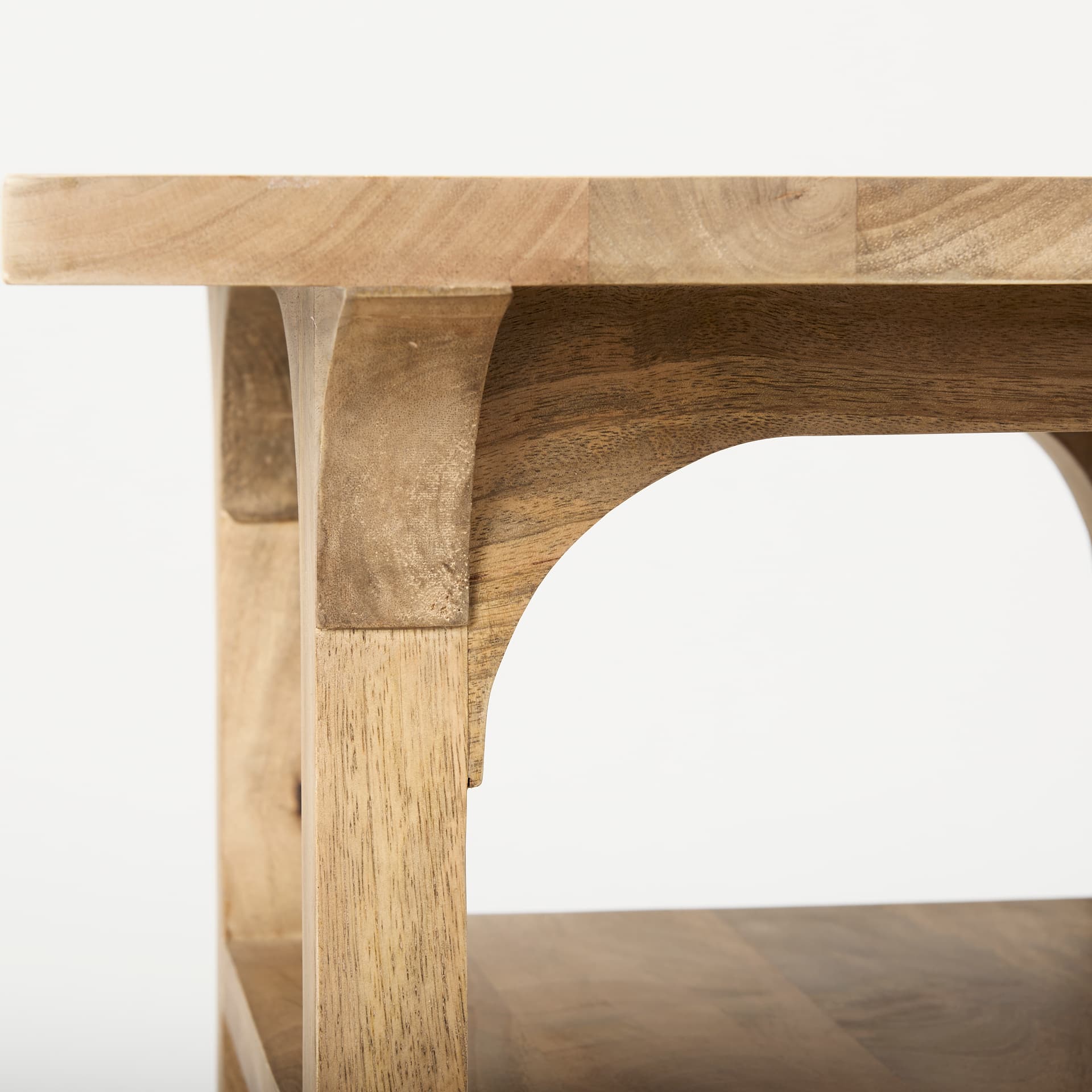 Candace Light Wood Bridge Accent Table — product photograph