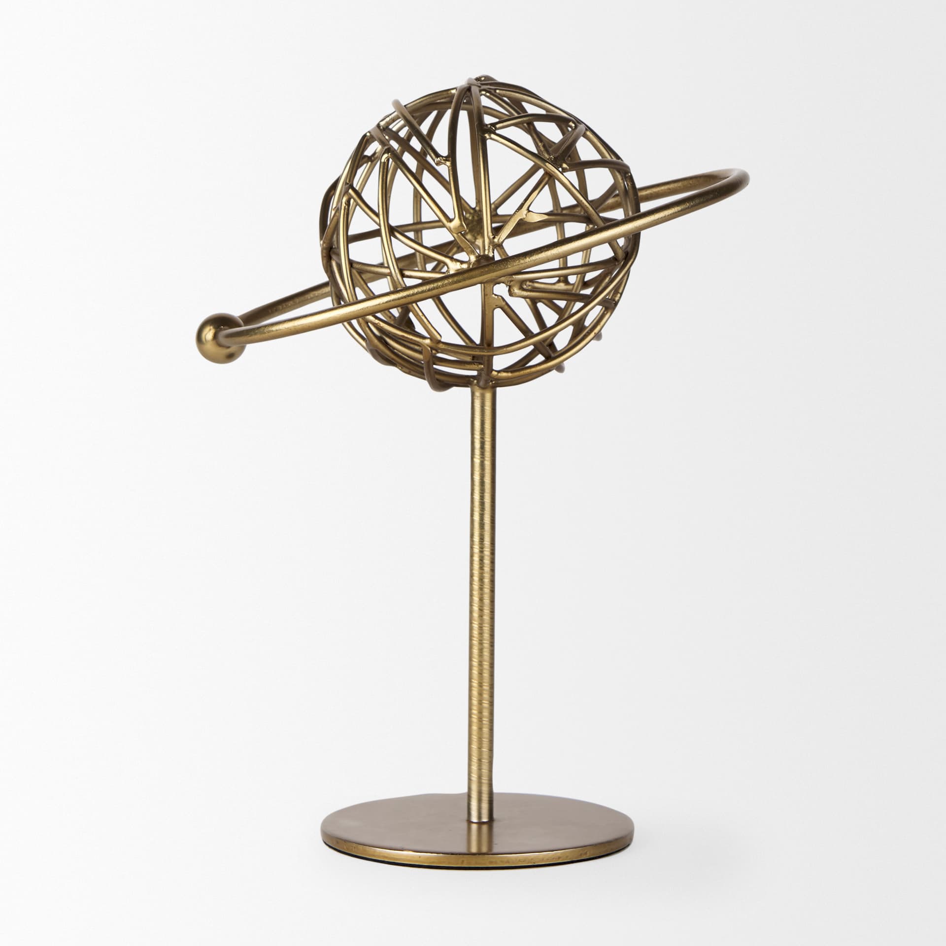 Atlas 10.0L x 8.0W x 12.0H Gold Metal Solar System Ornament — product photograph