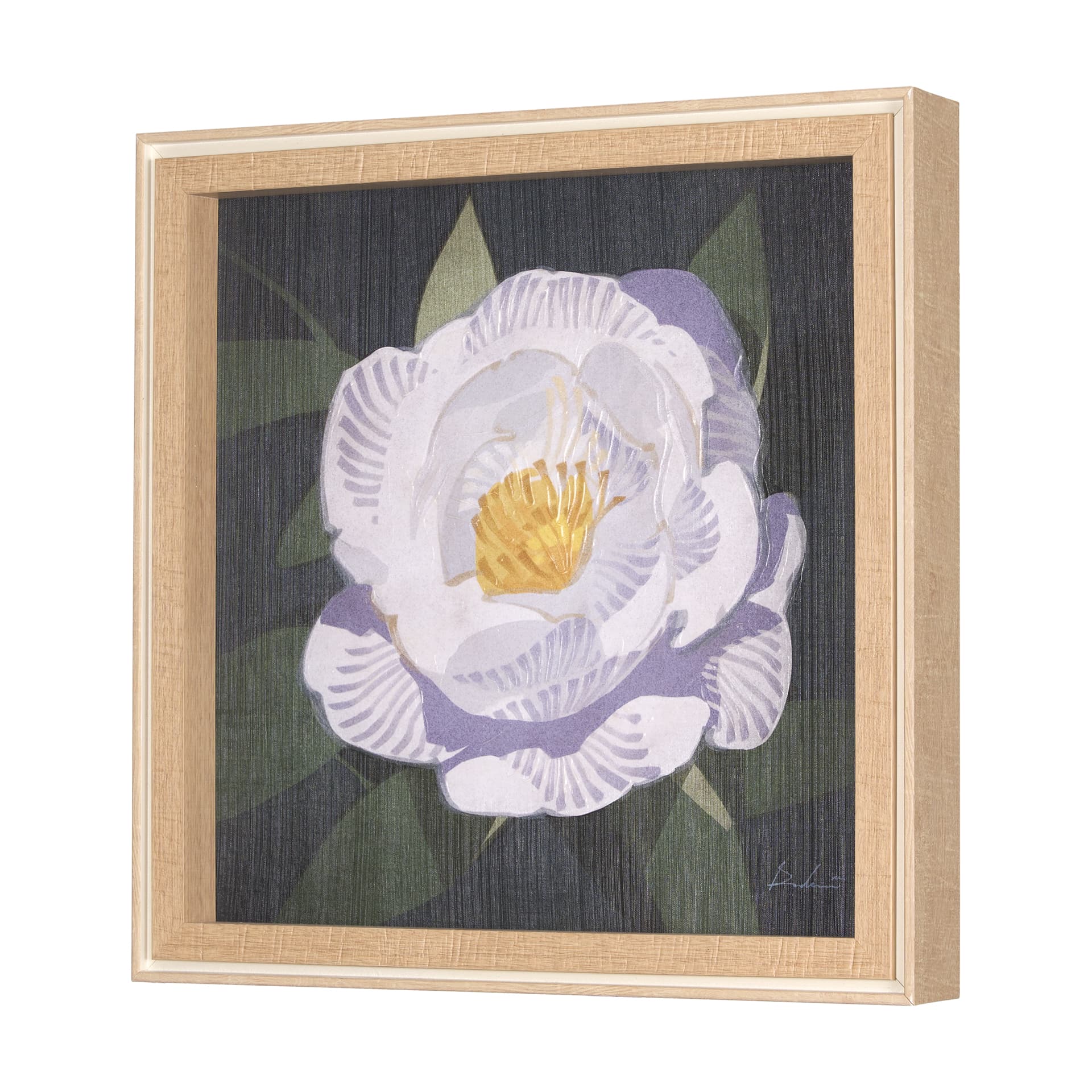 Flower Portrait V (PEONY) by Mercana Studio a Hand Embellished Textured Framed Art Print — product photograph