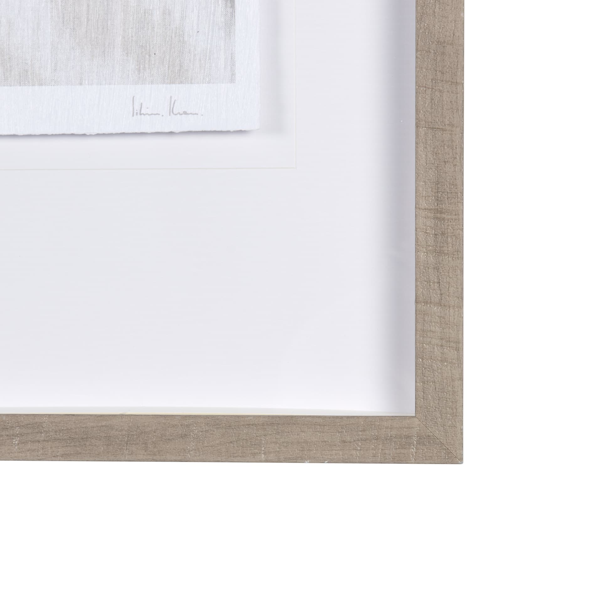 Ikat Patterns VI by Silvia Krause a Hand Embellished Textured Framed Art Print Matted under Glass — product photograph