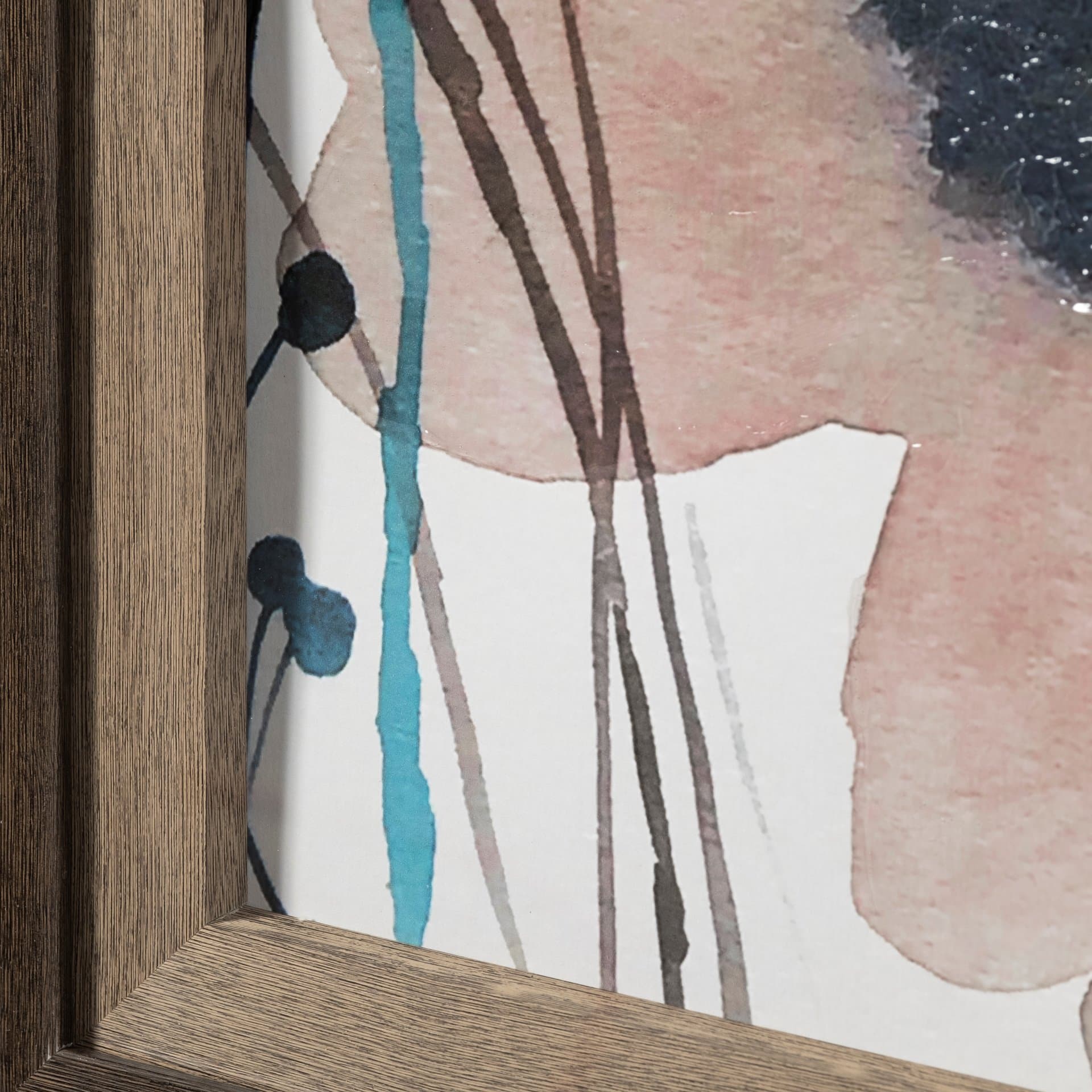 Quiet Marvels by Maya Woods a Hand Embellished Textured Framed Art Print Matted under Glass — product photograph