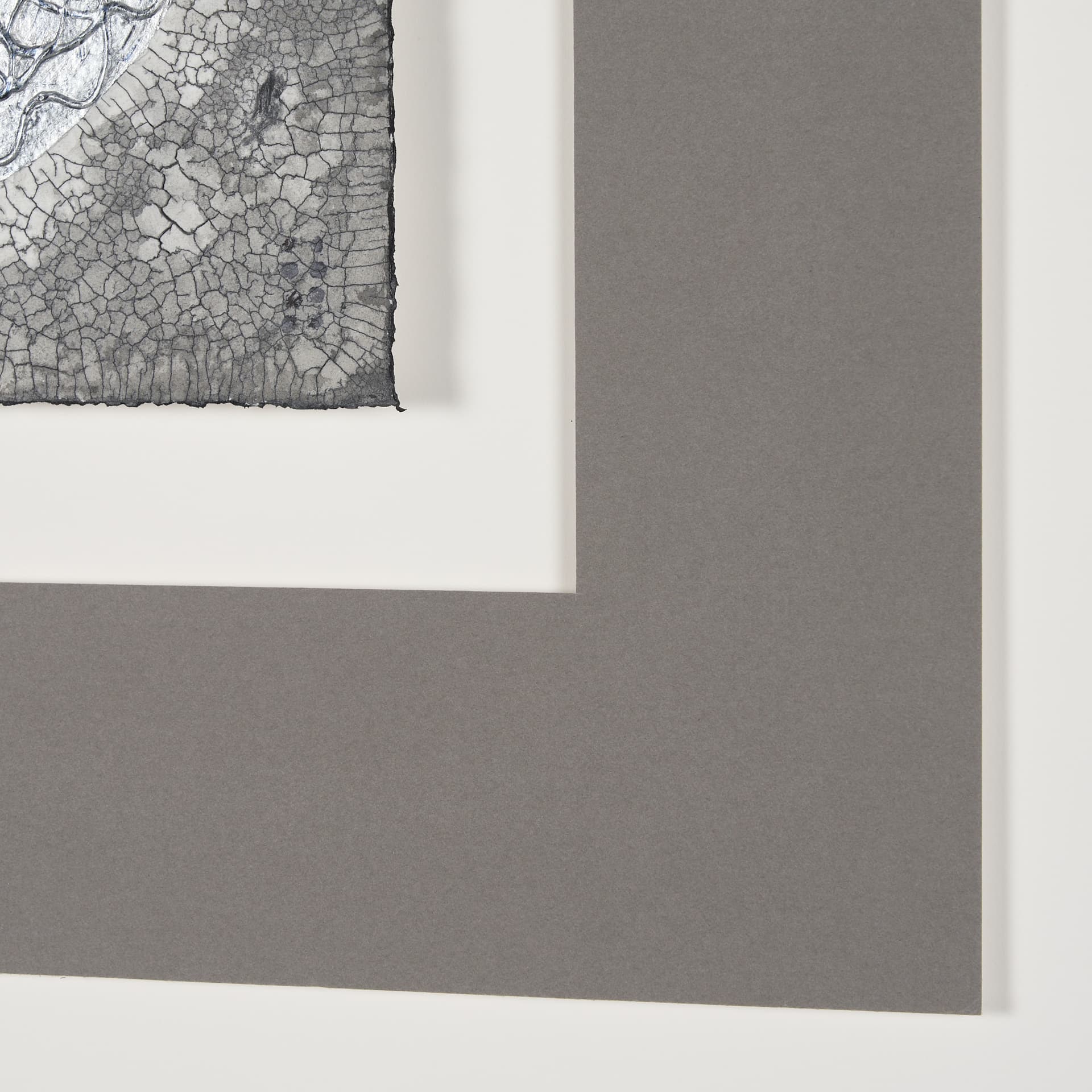 White Moon by Studio M a handmade Original Framed Artwork under Glass — product photograph