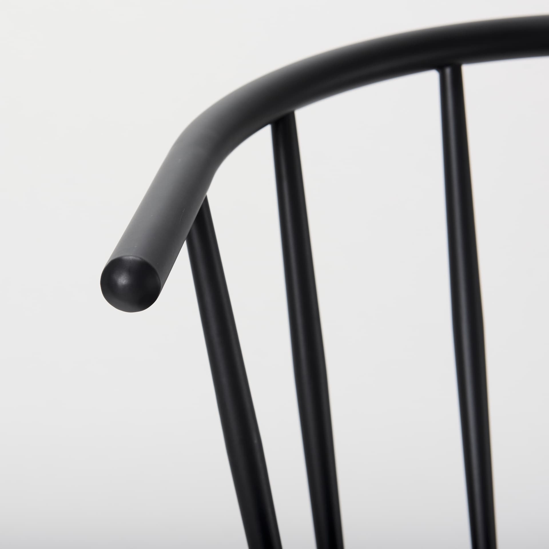 Colin Backless 42.1in Seat Counter Stool | Black Metal w/ Arm — product photograph