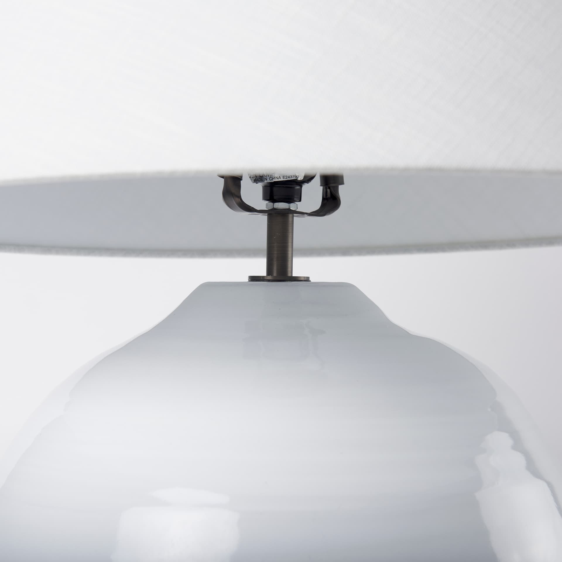 Mehdi White Ceramic Table Lamp — product photograph