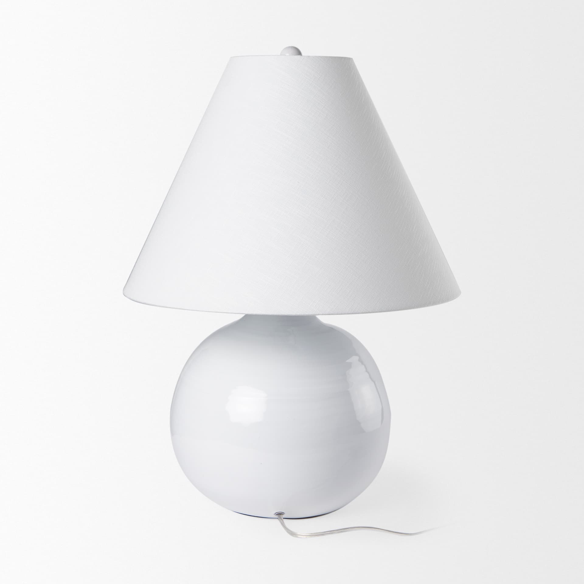 Mehdi White Ceramic Table Lamp — product photograph