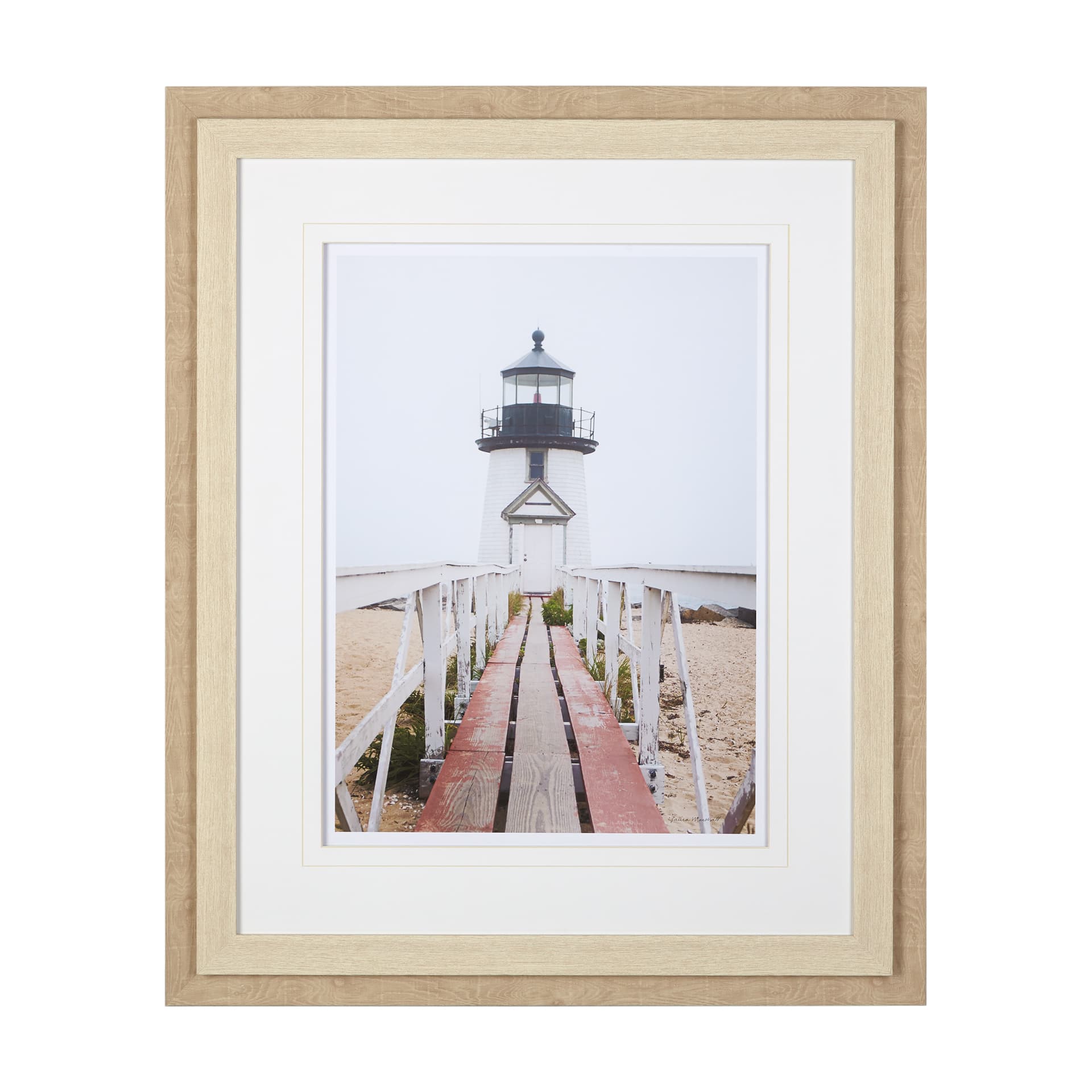 Brant Point Lighthouse by Mercana Studio a Framed Photo Art Print Matted under Glass — product photograph