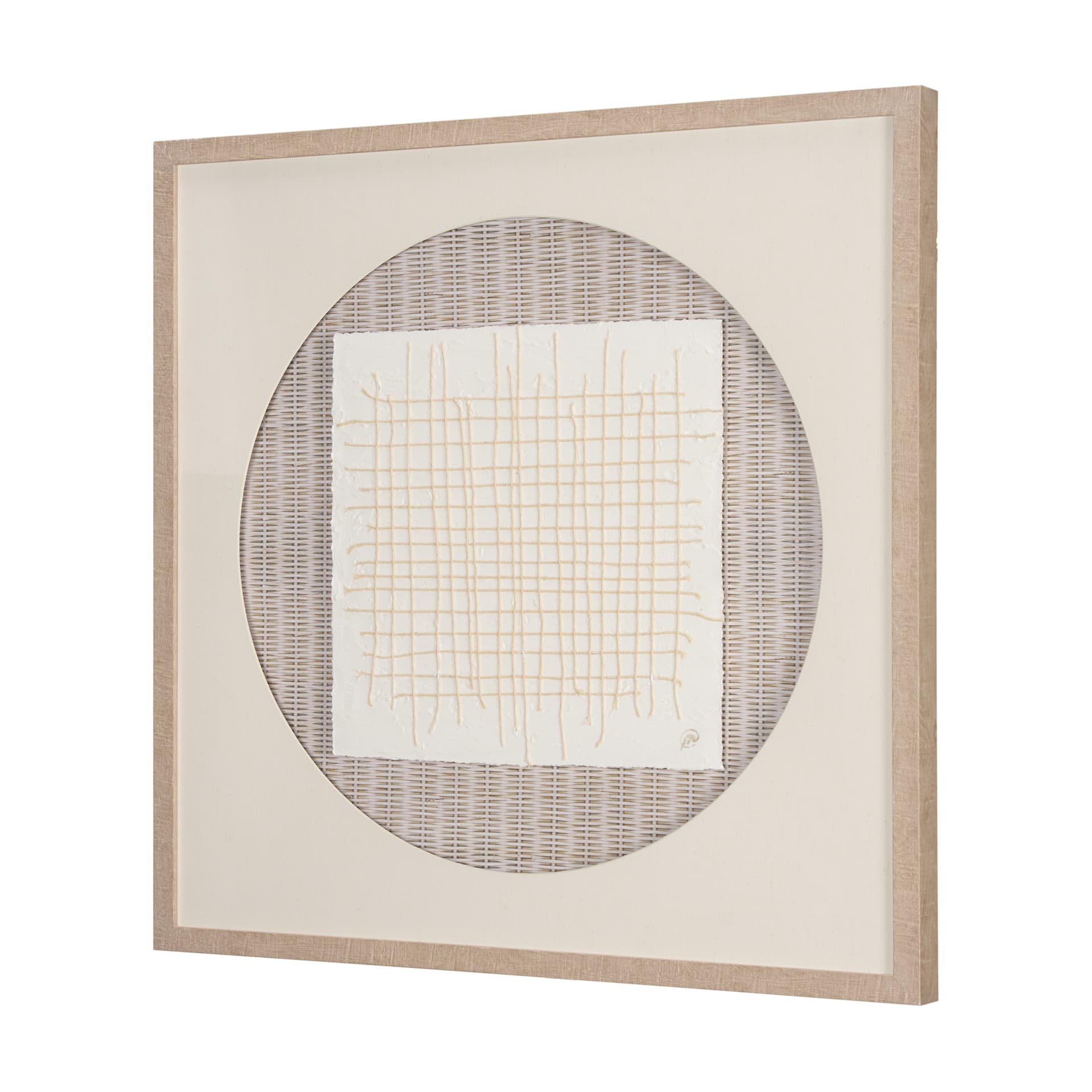String Net II by Studio M a handmade Original Framed 3D Textured Artwork under Glass — product photograph