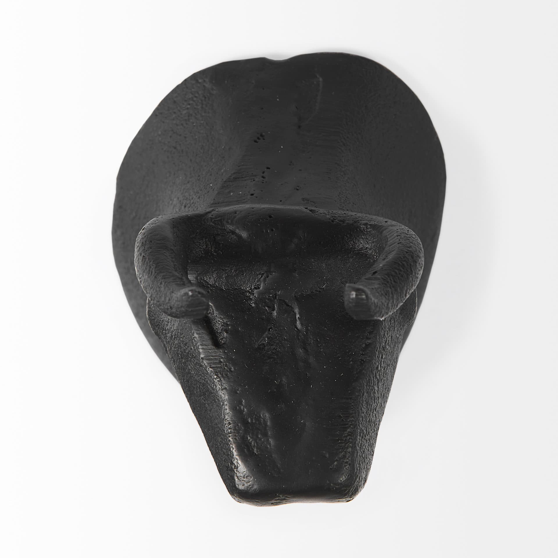Taurus IV (Set of 2) Black Cast Aluminum Bull Wall Decor — product photograph