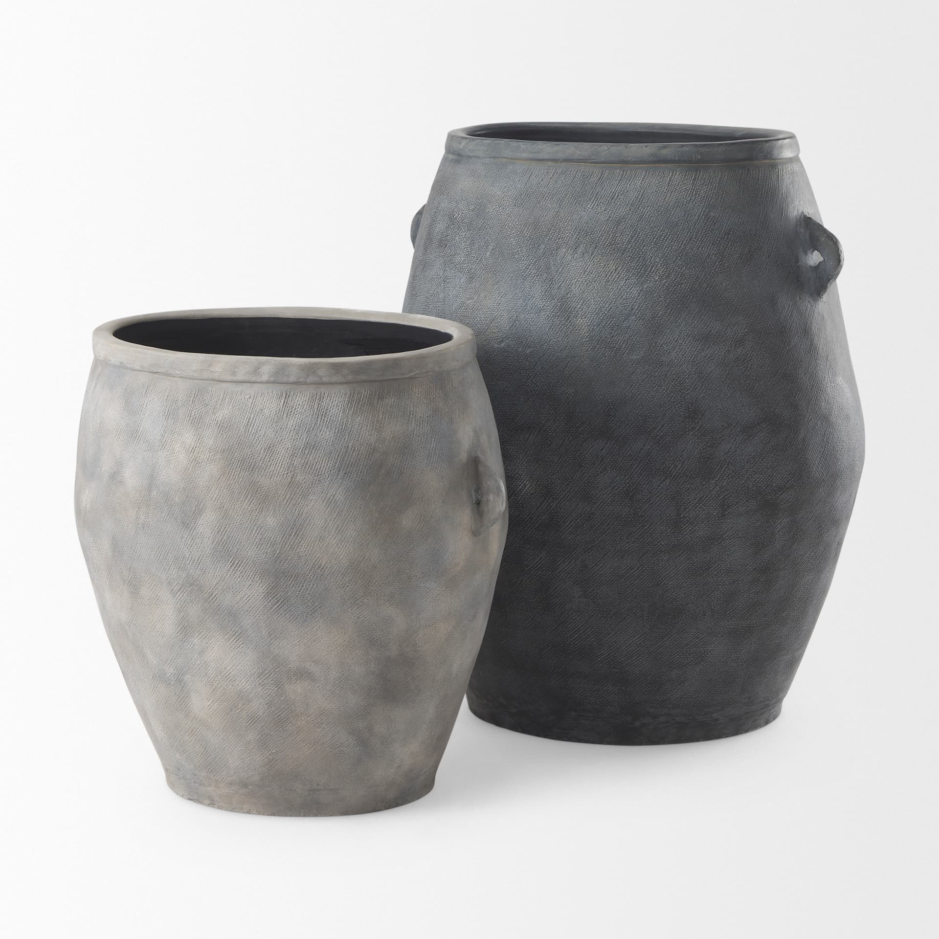 Zuma 27.2L x 18.1W x 24.4H Light Gray Ceramic Floor Vase — product photograph