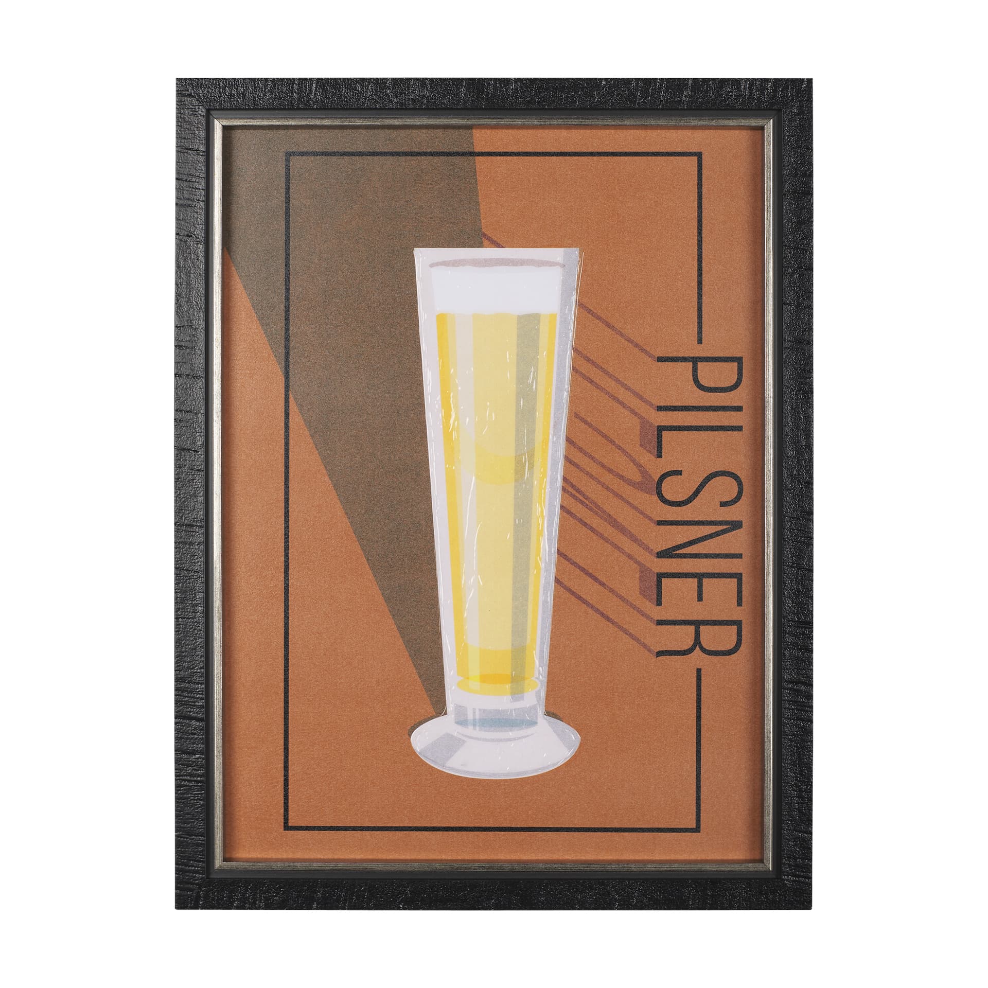Beer Poster Pilsner by Mercana Studio a Hand Embellished Textured Framed Art Print — product photograph