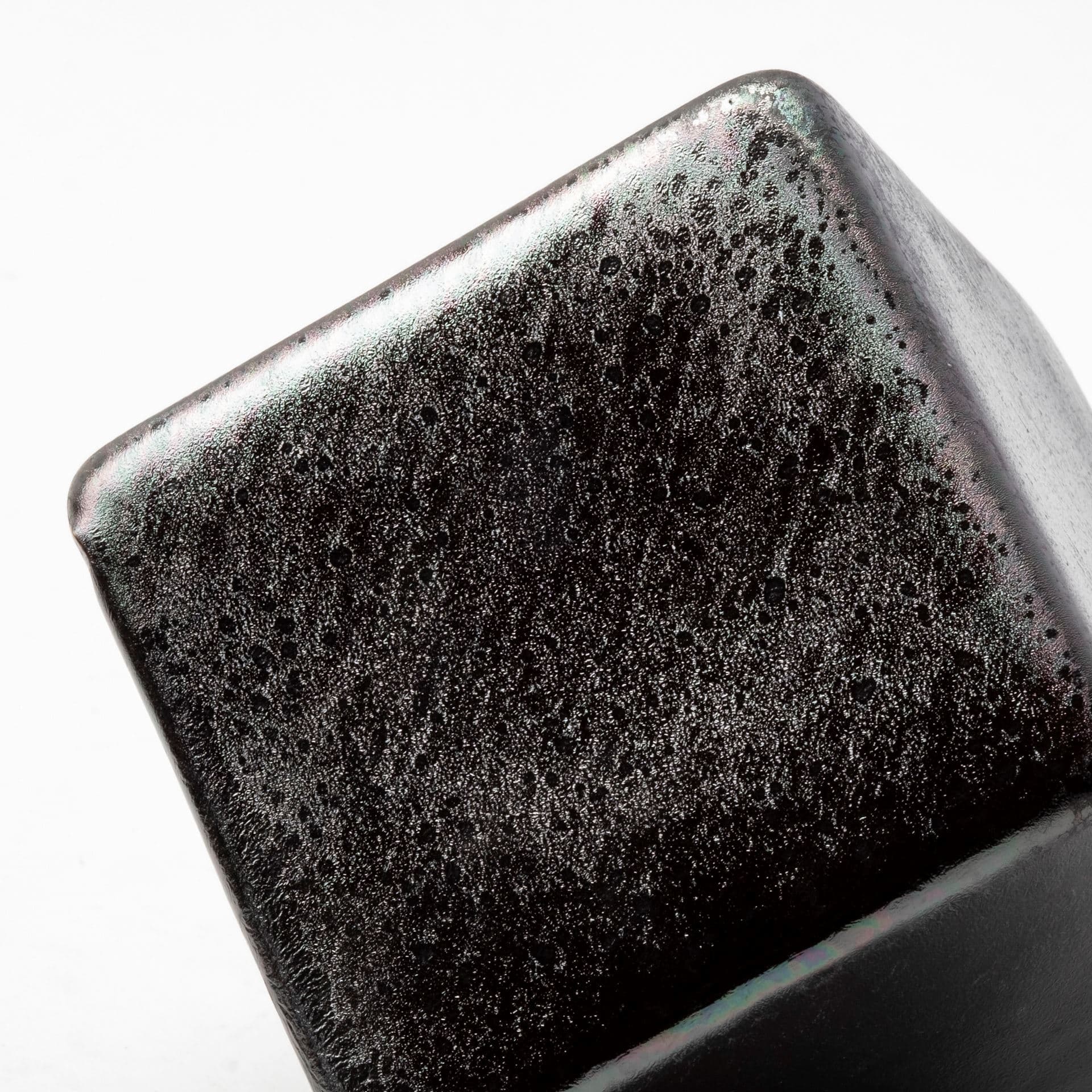 Mayweather (Set of 3) Black Geometric Ceramic Cubes — product photograph