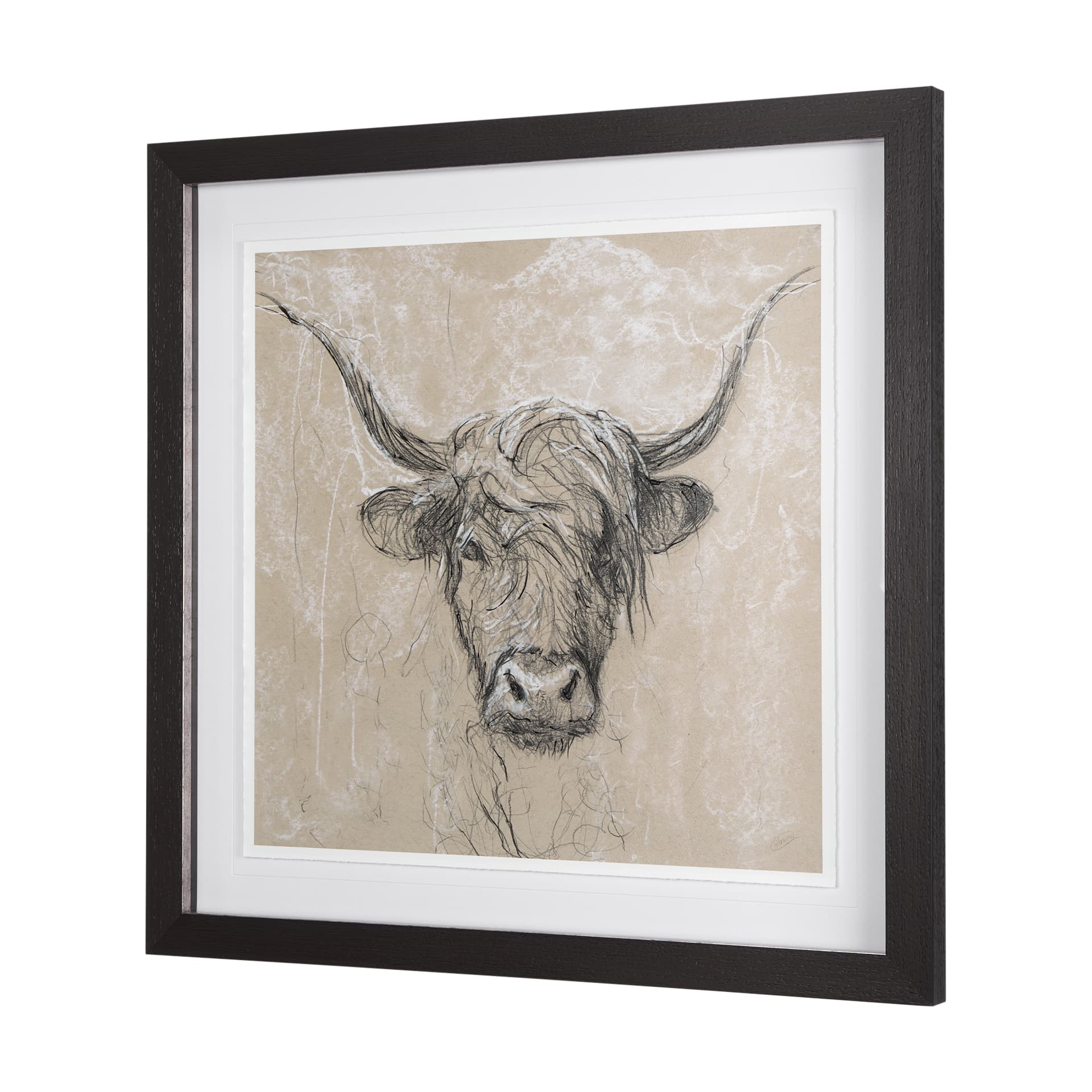 Sketch of Animal VIII by Mercana Studio Hand Embellished Framed Art Print Matted under Glass — product photograph