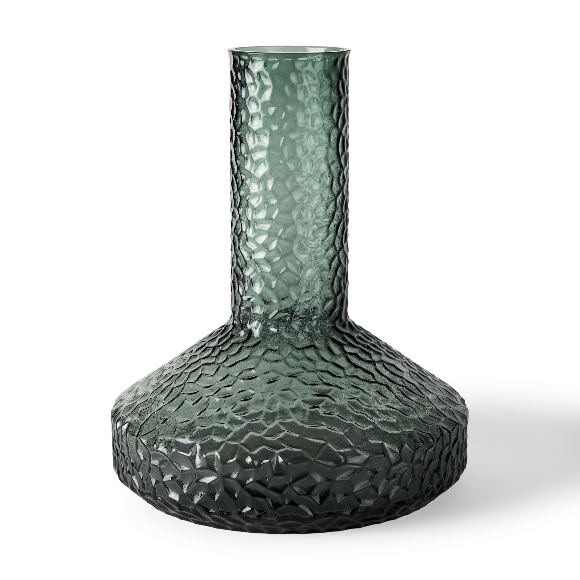 Jolene 11.8" Green Waterglass Glass Vase — product photograph