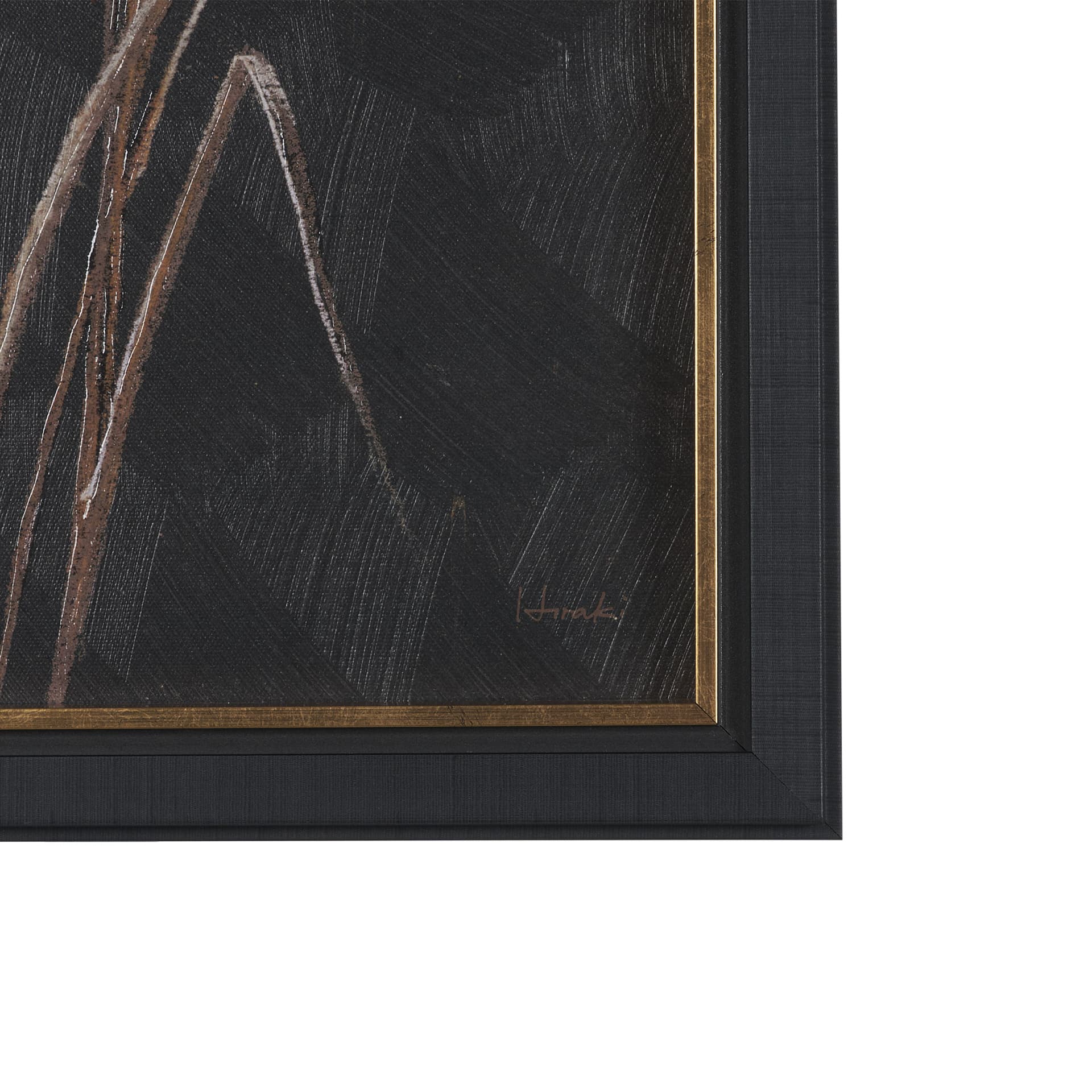 Golden Grasses III by Mercana Studio Hand Embelished Textured Framed Artwork Matted — product photograph