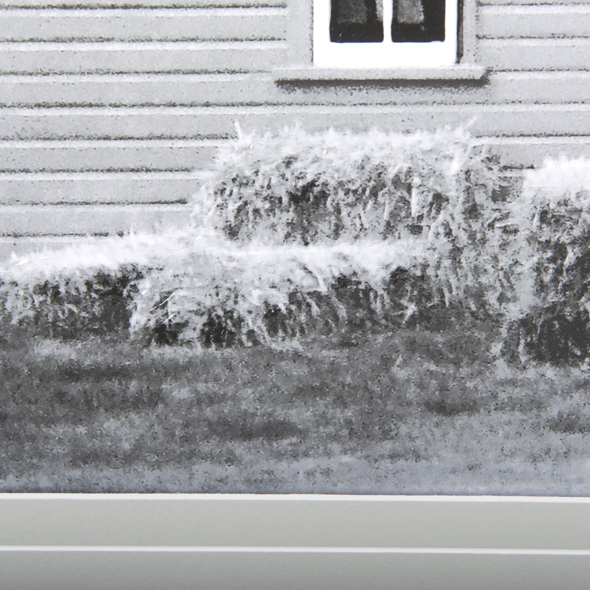 Grey & White Barn I by Mercana Studio Hand Embellished Textured Framed Photo Art Print Matted under — product photograph