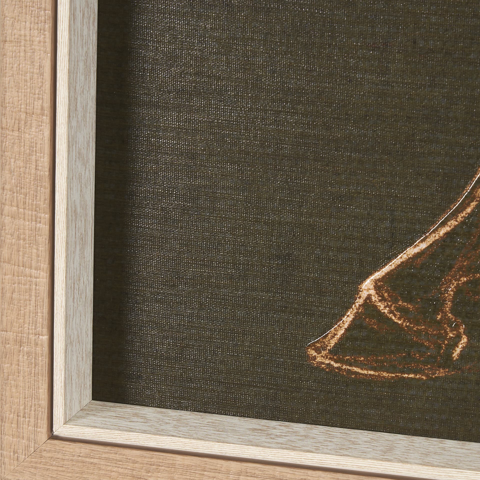 Horse III Olive by Mercana Studio a Hand Embellished Textured Framed Art Print — product photograph
