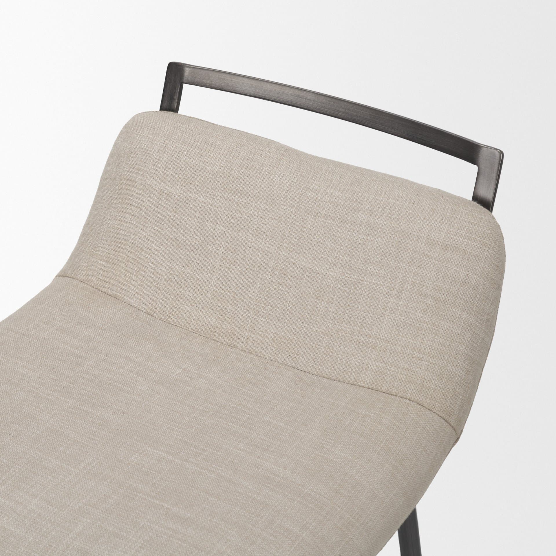 Kavalan Backless 33.5in Seat Counter Stool | Sand Fabric w/ Stool — product photograph