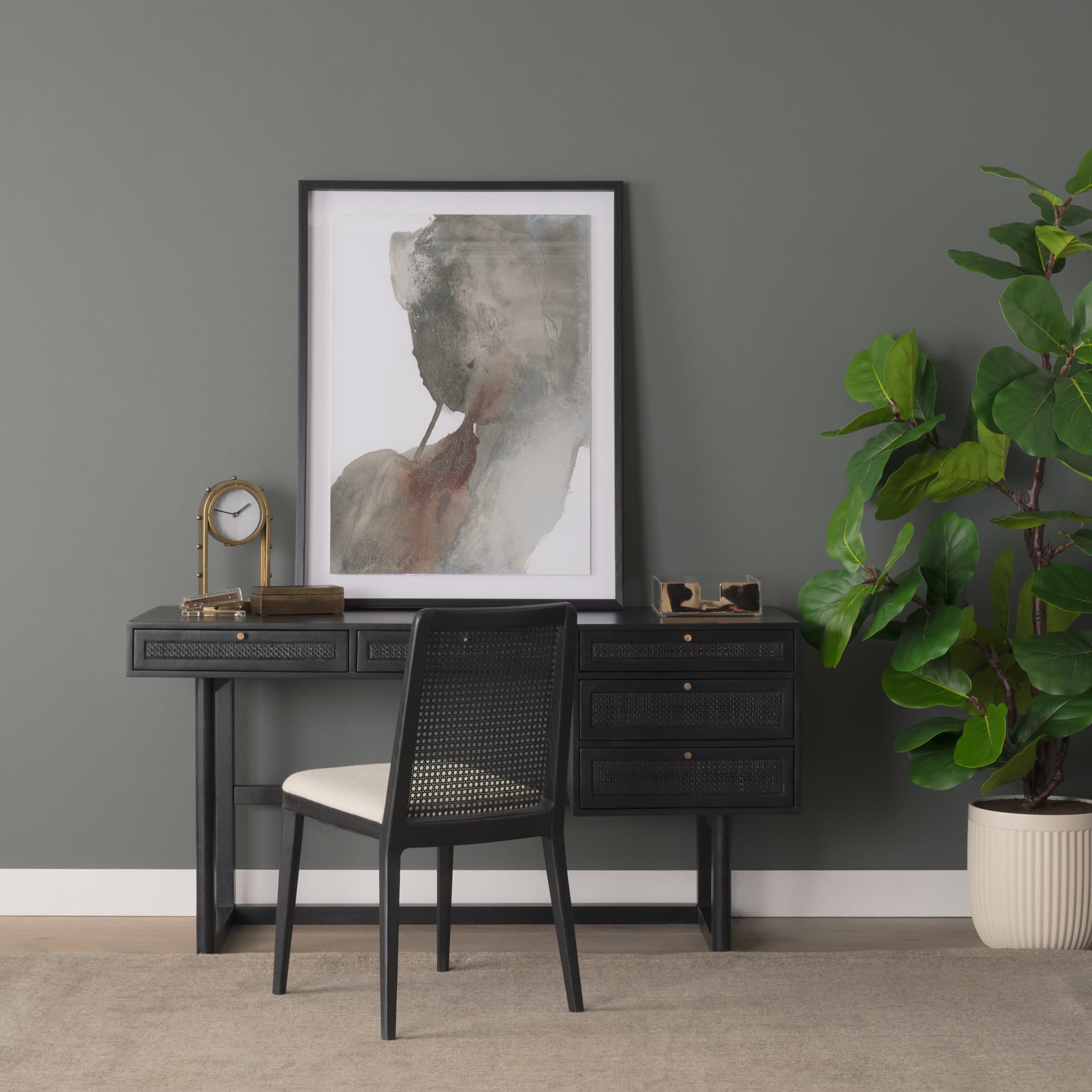 Ediface II by Ira Havuka Hand Embelished Textured Framed Artwork Matted under Glass — product photograph
