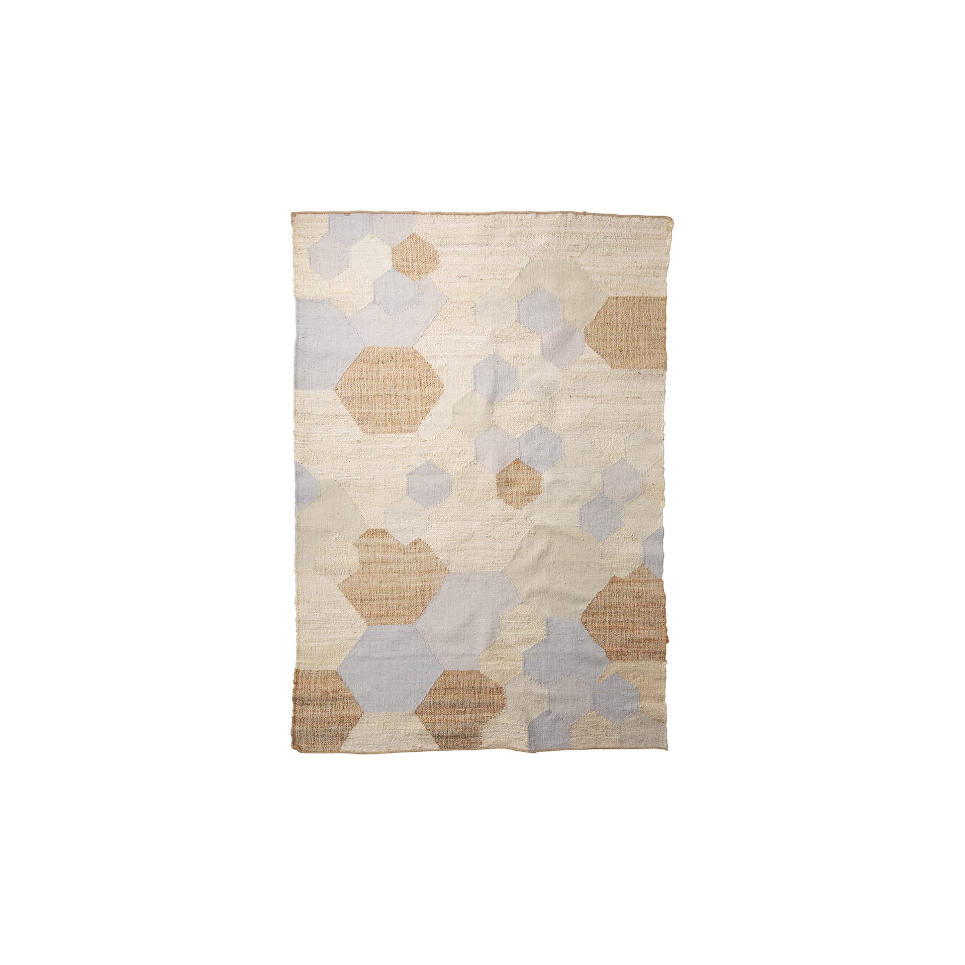 Mayson 5x8 Cream Multi-Colored Honeycomb Pattern Area Rug — product photograph