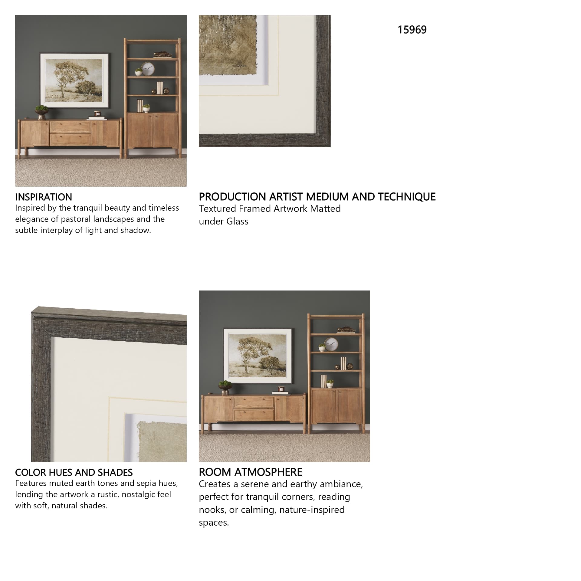 Timeless Vista I by Mercana Studio Textured Framed Artwork Matted under Glass — product photograph