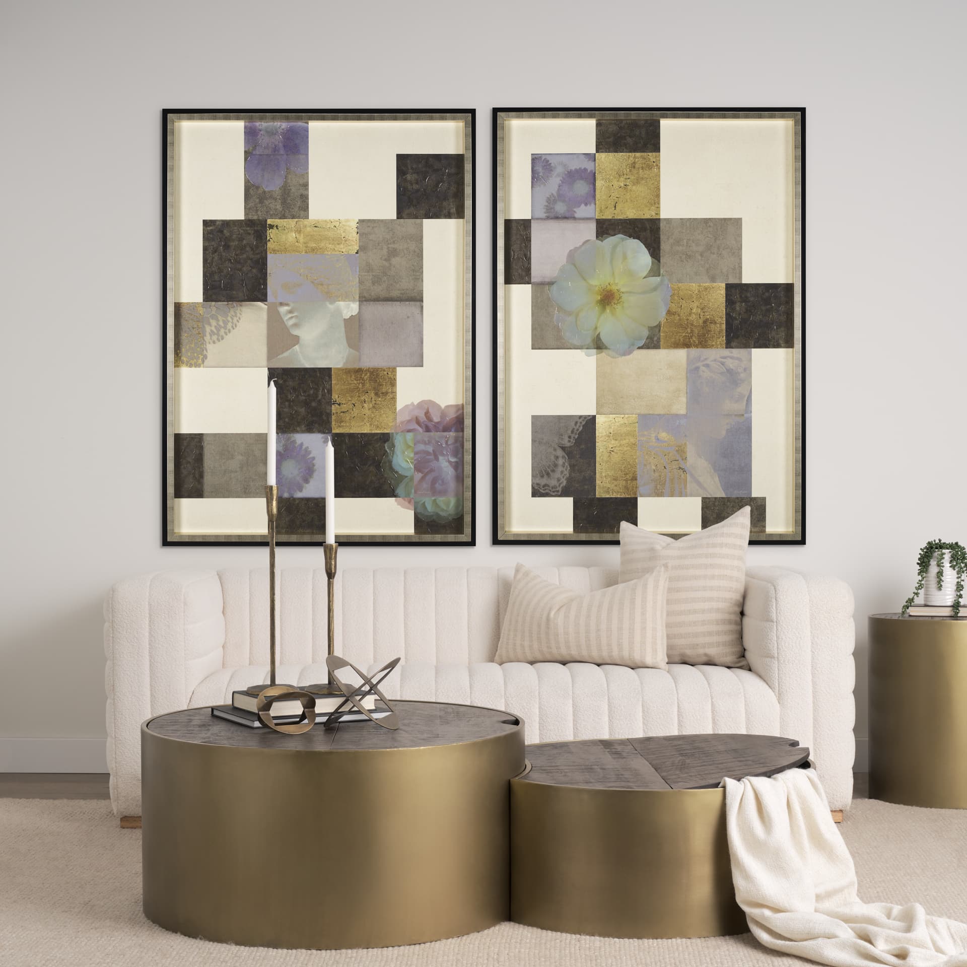 Ionian Beauty 2 by Mercana Studio a Hand Embellished Framed Art Print — in a styled room