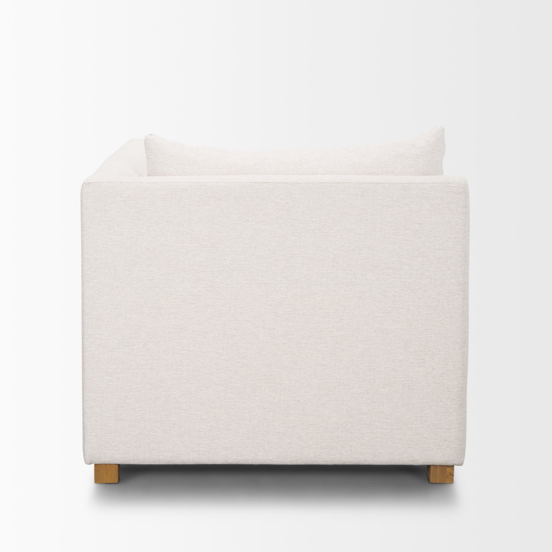 Halston Right Arm Sectional Piece Oatmeal Performance Fabric — product photograph