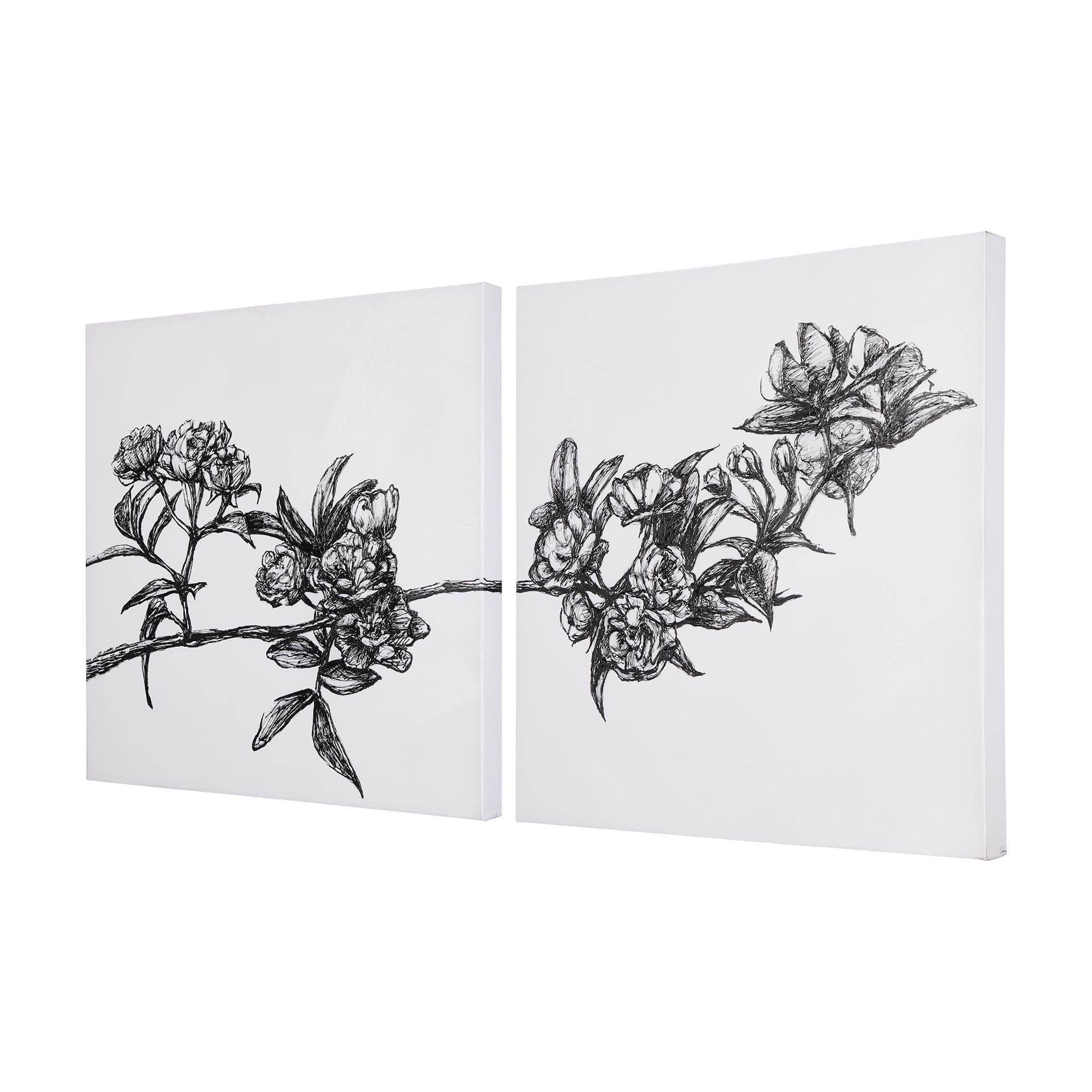 Cherry Blossom I by Mercana Studio a Hand Embellished Textured Canvas — product photograph