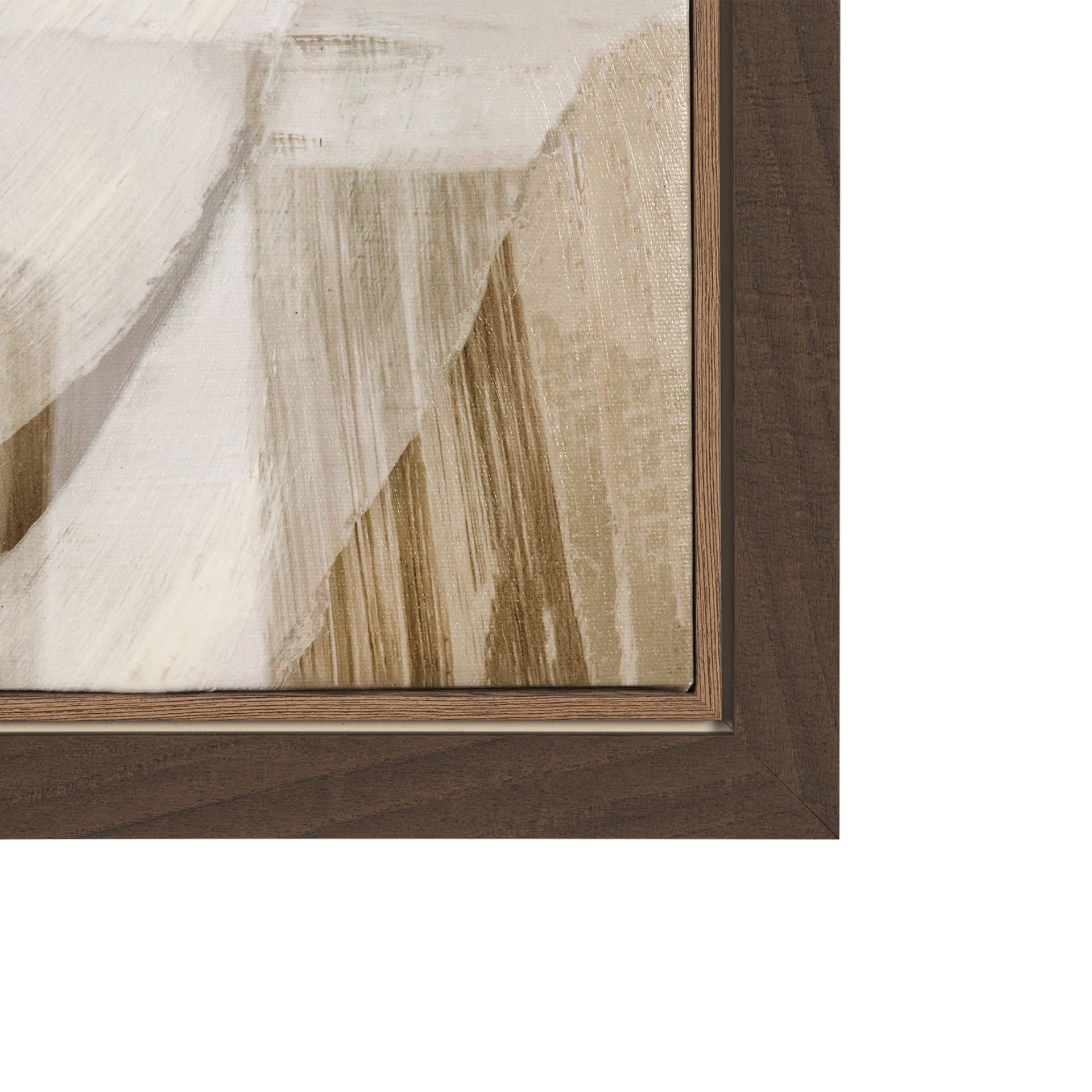 Neutral Forms I by Hannah Dawson Hand-Embellished Textured Framed Canvas Artwork — product photograph