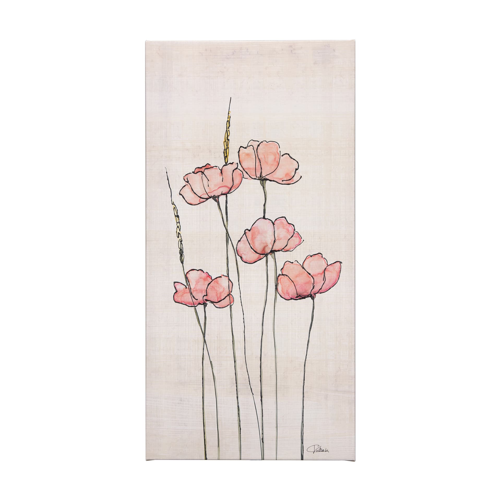 Meadow flowers II by Mercana Studio a Hand Embellished Textured Canvas — product photograph