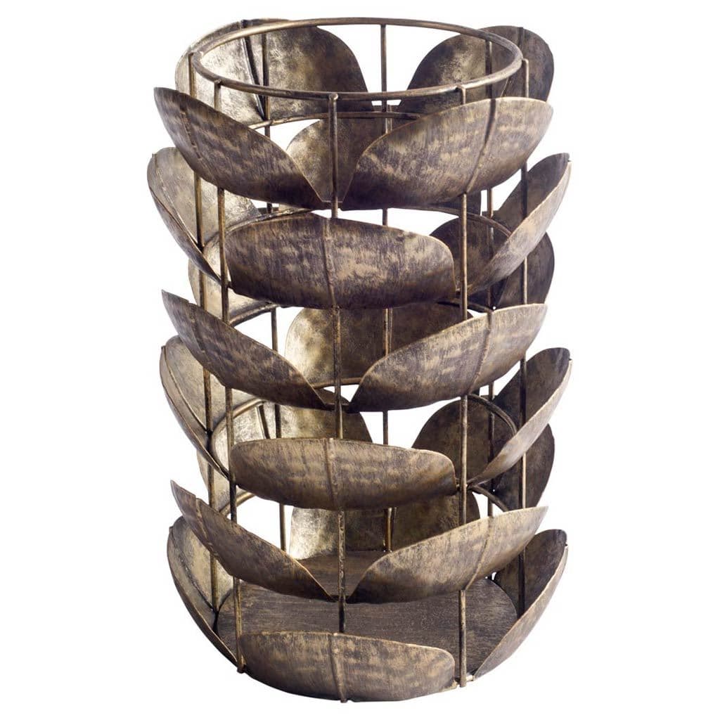 Henley I Small Bronze Metal Decorative Table Candle Holder — product photograph