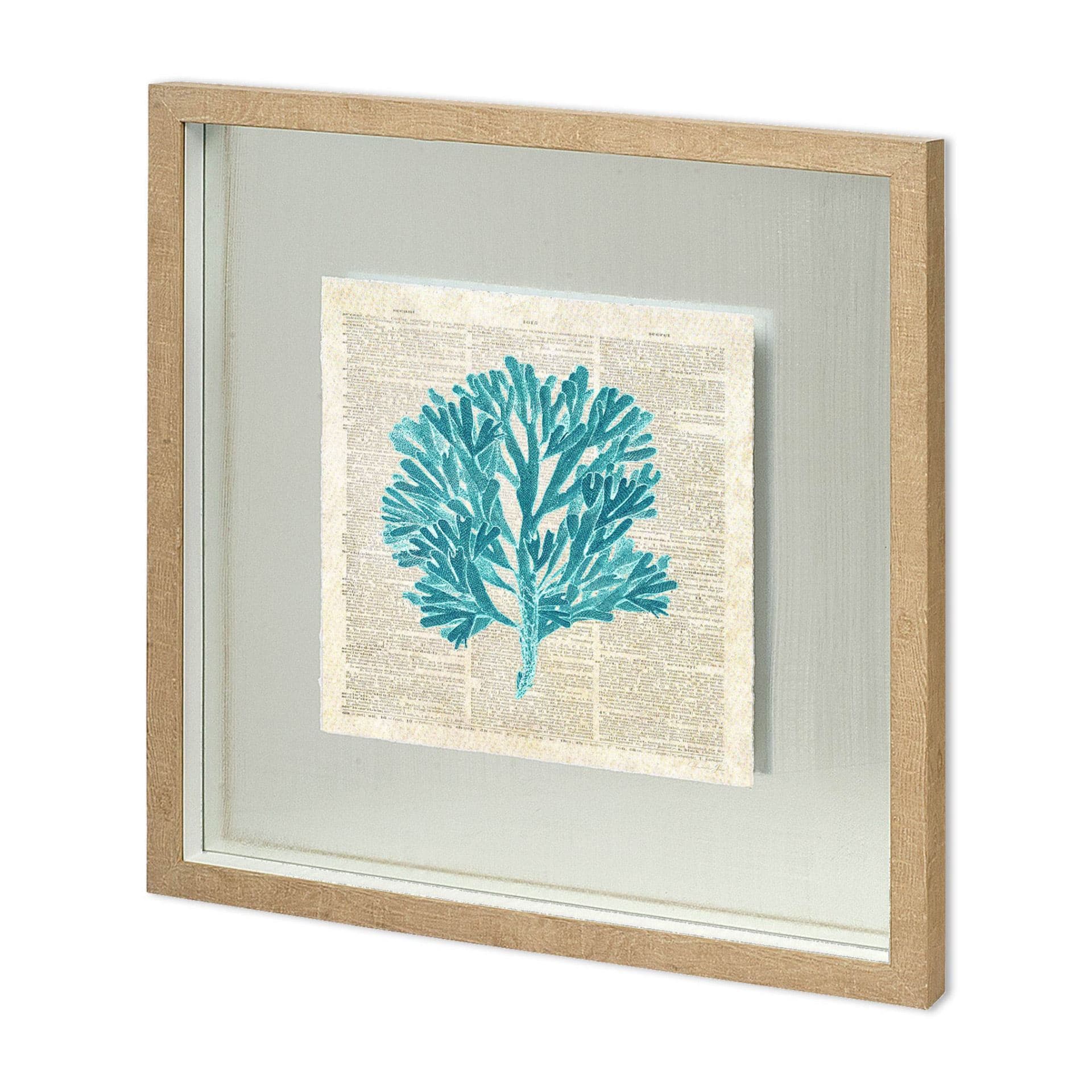 Seaweed Pages by Christopher James a Hand Embellished Textured Framed Art Print Matted under Glass — product photograph