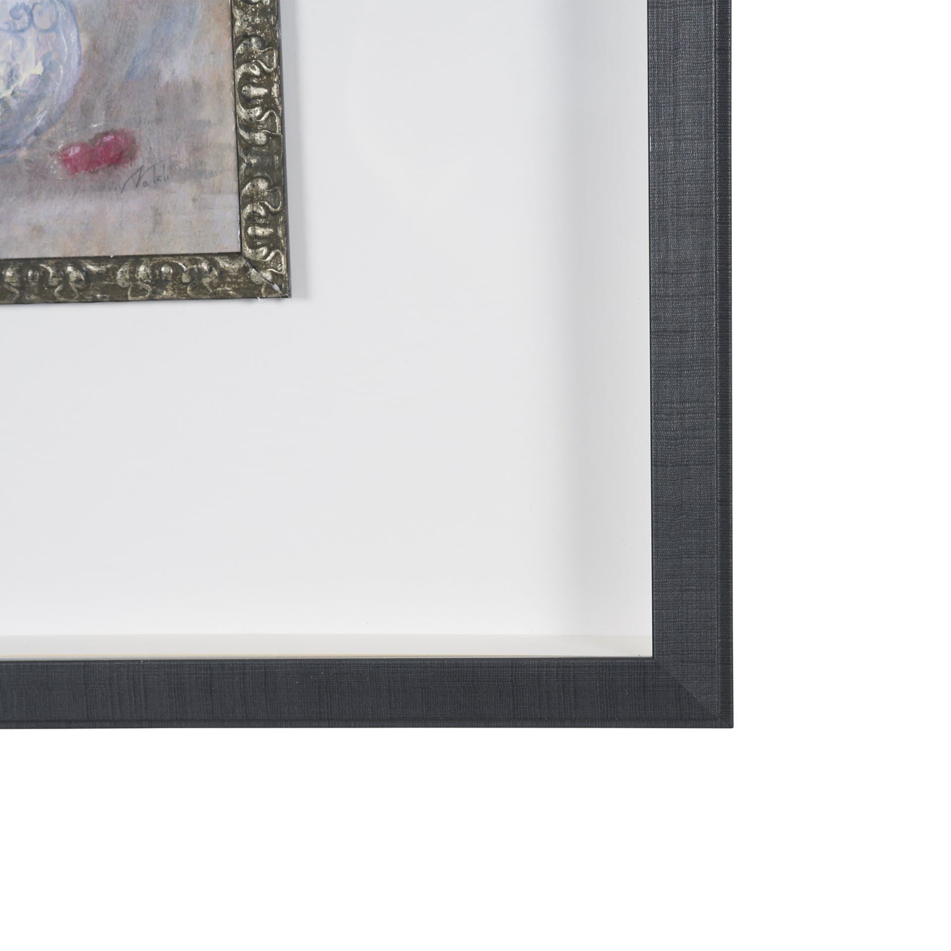 Dynasty Bloom II by Mercana Studio Hand-Embellished Textured Framed Artwork Matted under Glass — product photograph