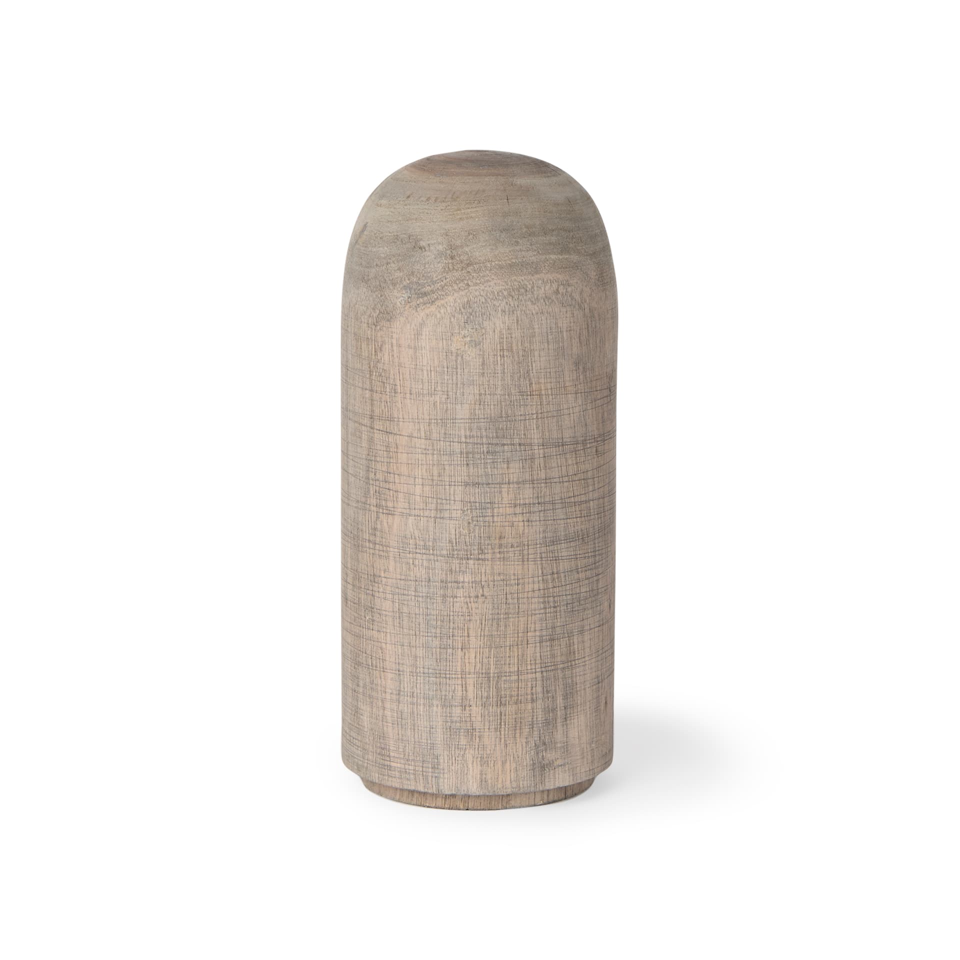 Knox Medium Gray-Wash Wood Decorative Object — product photograph