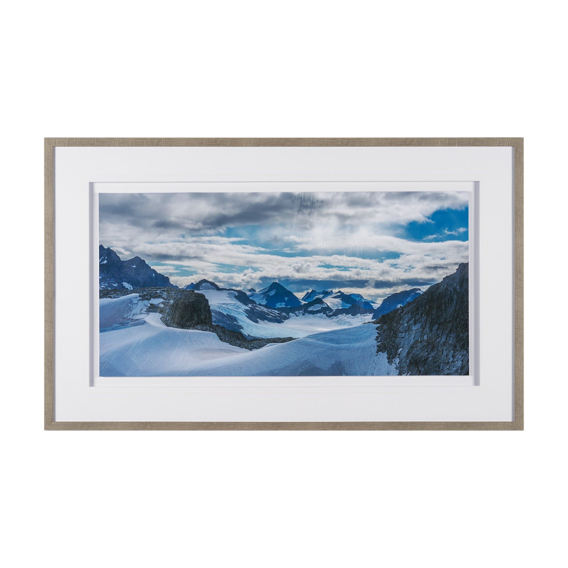 Skagway, Alaska Mountains by Richard Silver Textured Framed Art Print Matted under Glass — product photograph
