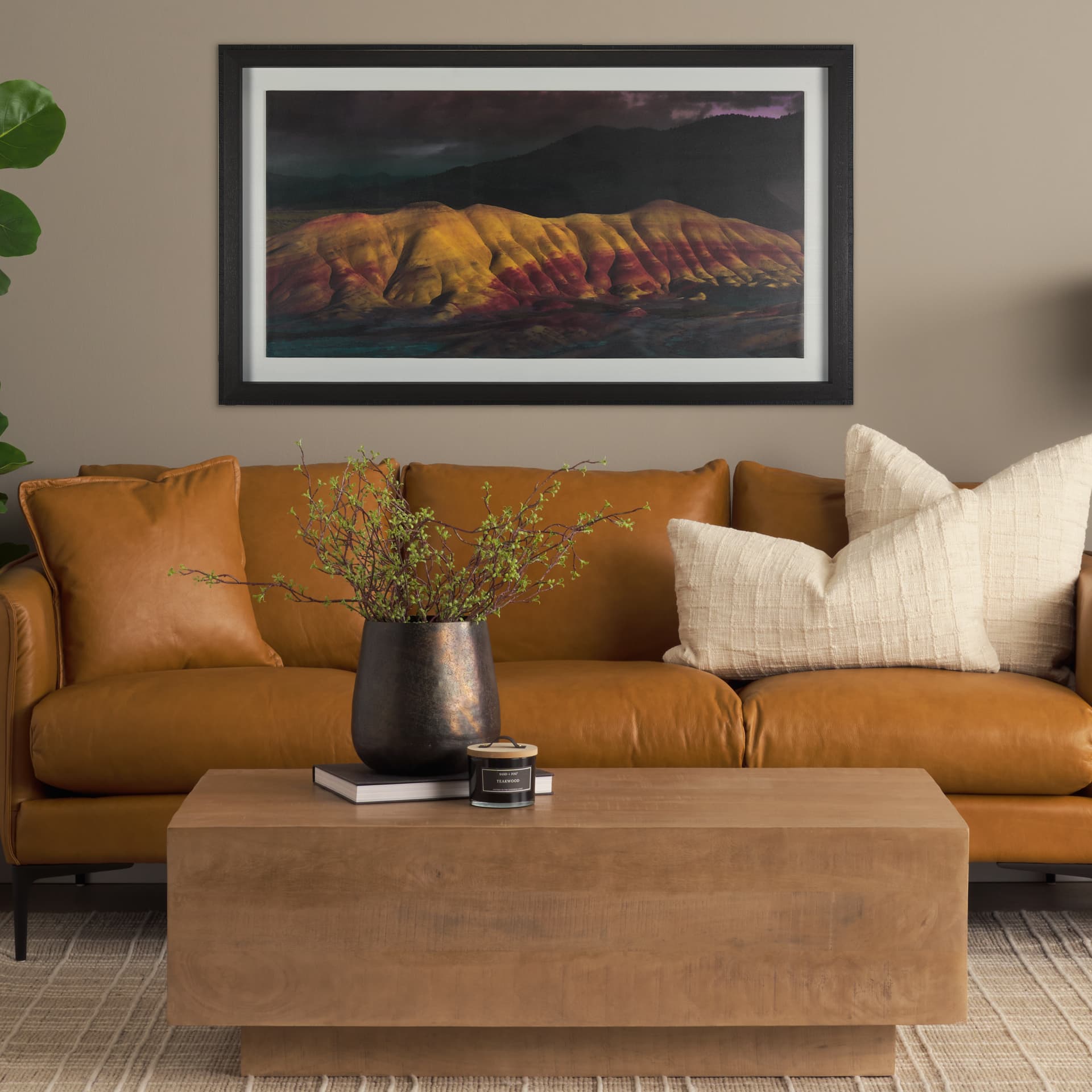 John Day II by Chad Mackay a Hand Embellished Textured Framed Photo Art Print — in a styled room