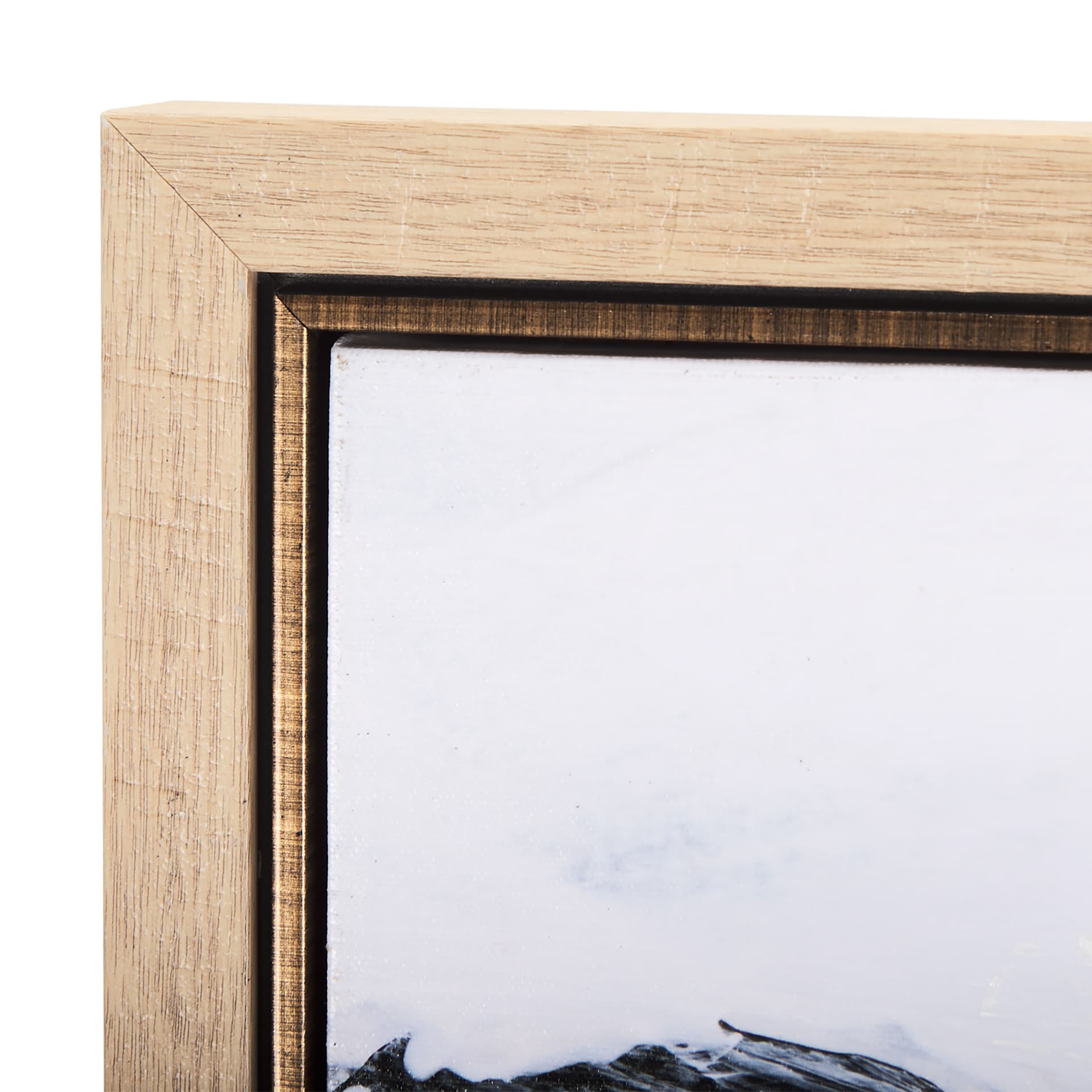 Black Strokes I by Mercana Studio a Hand Embellished Textured Framed Canvas — product photograph